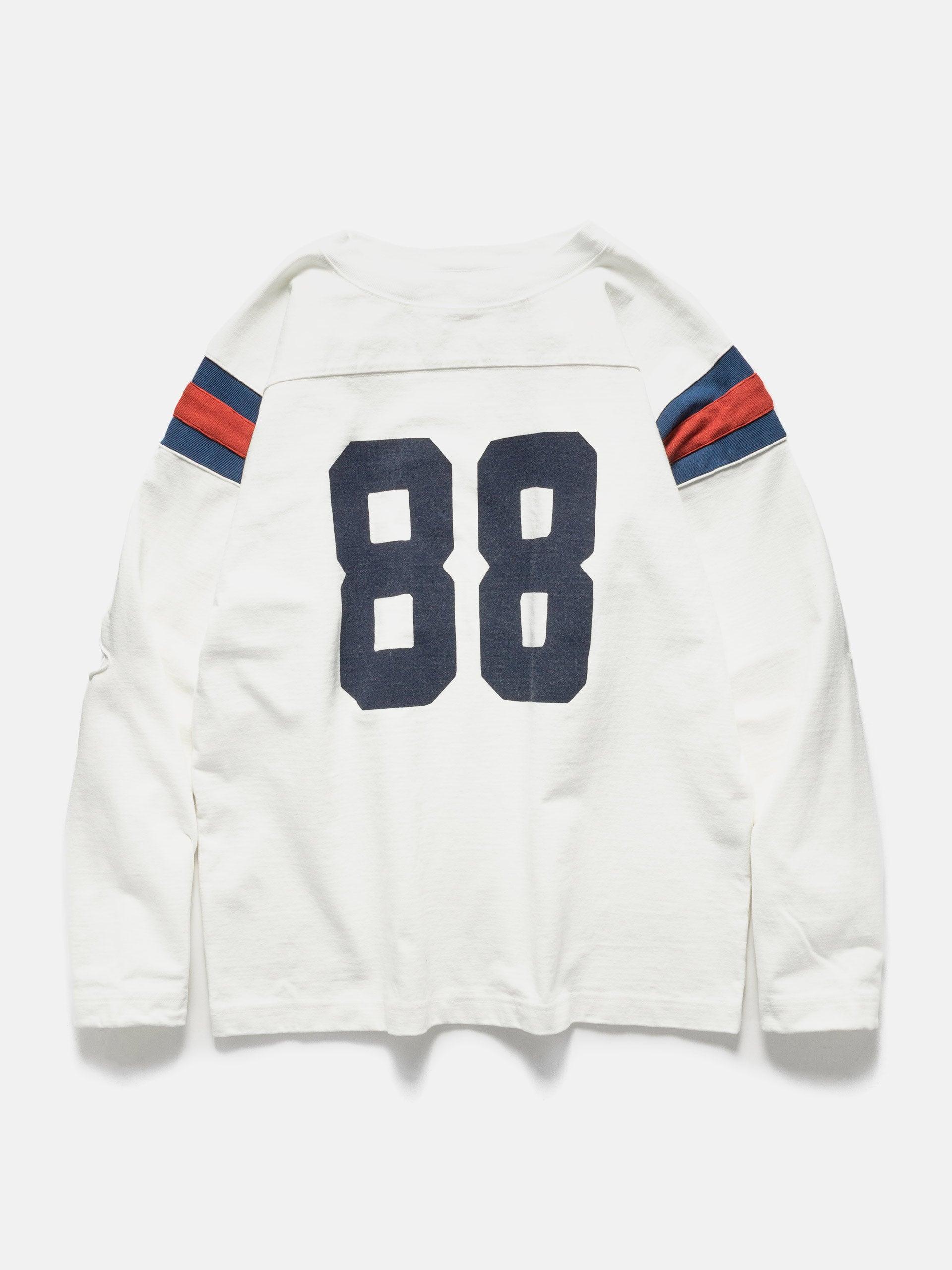 16/-Dense Jersey Elbow-Rip Football T (88) White