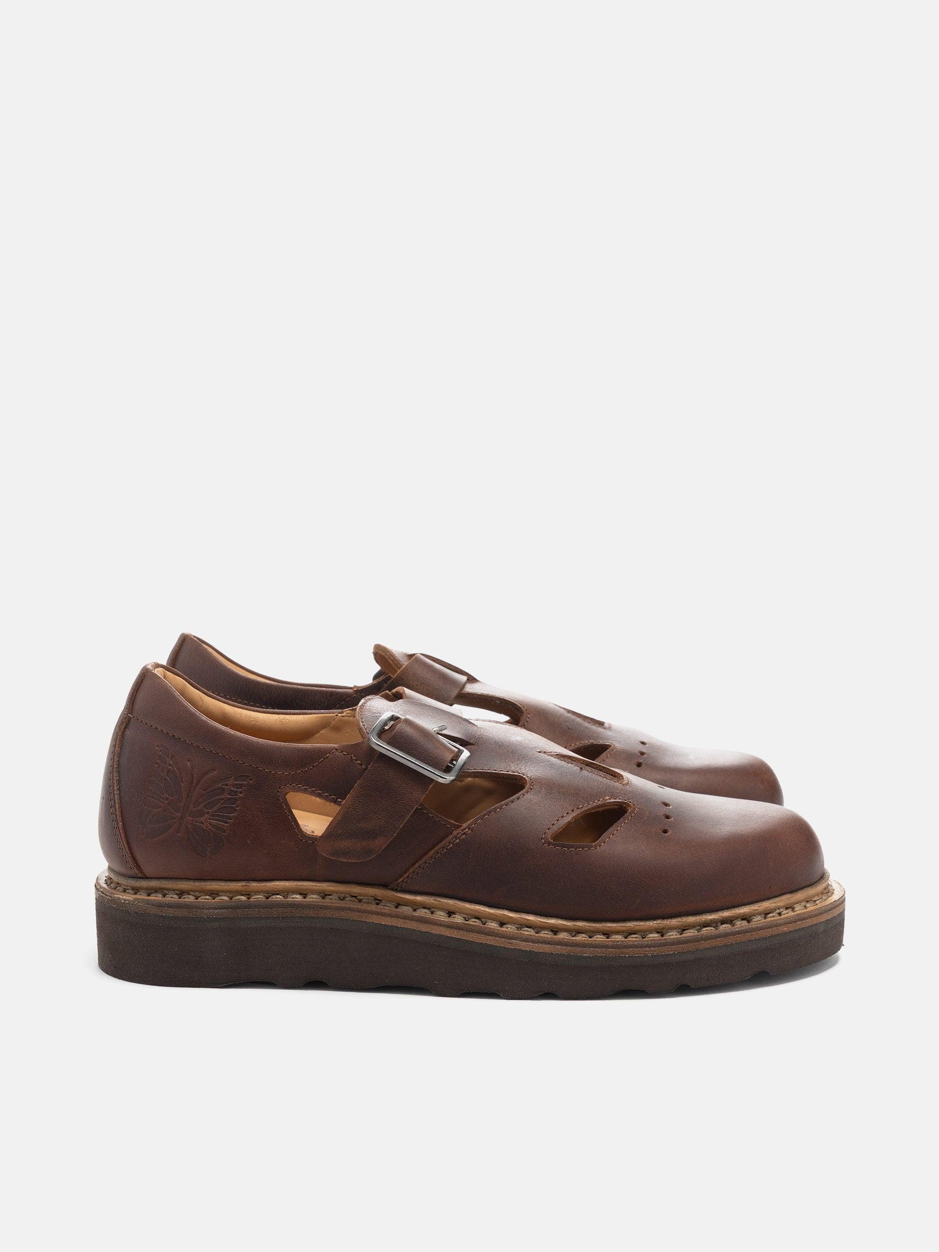 Papillon Emb. Strapped Oxford Brown