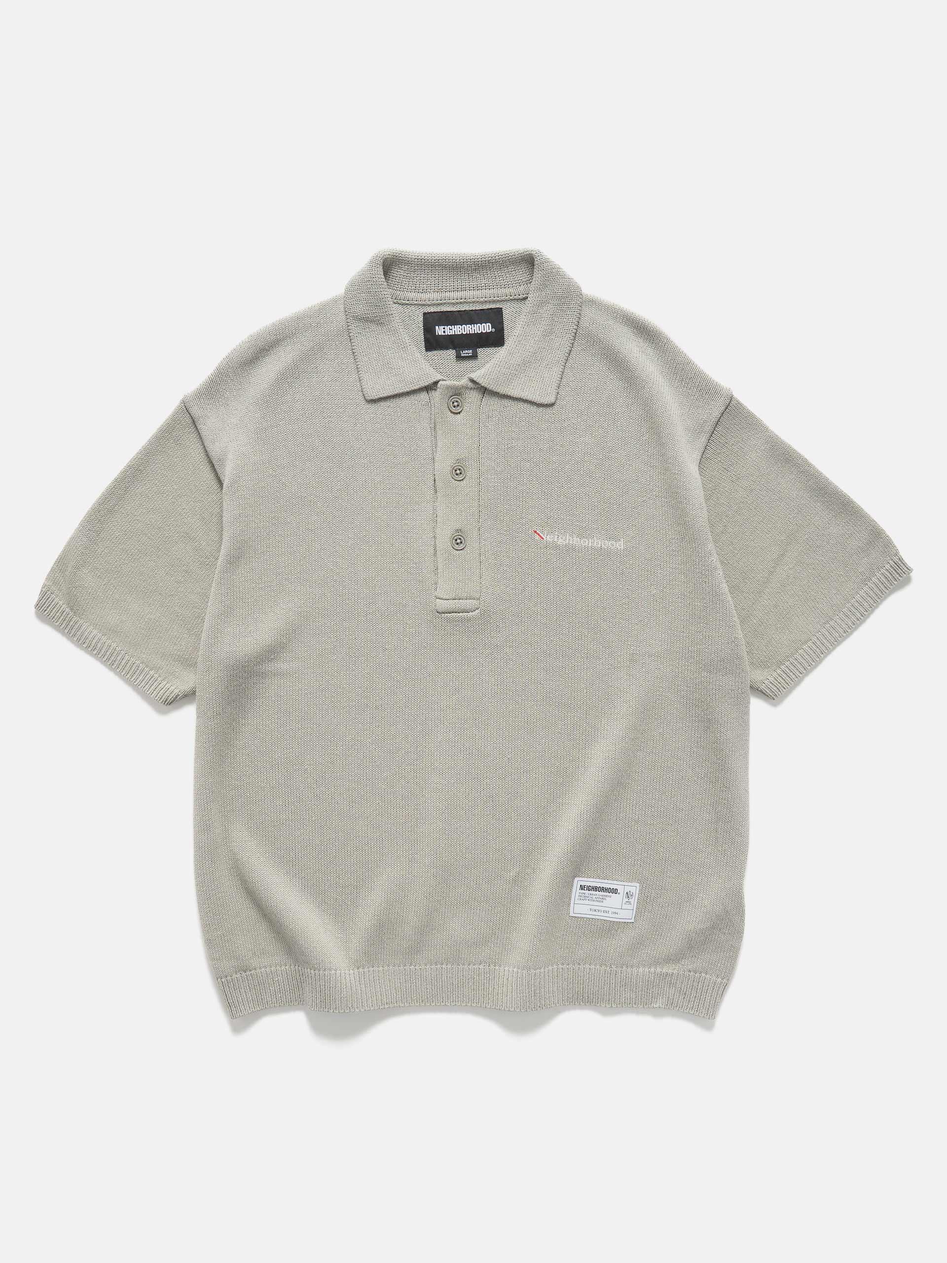 Knit Polo SS Gray