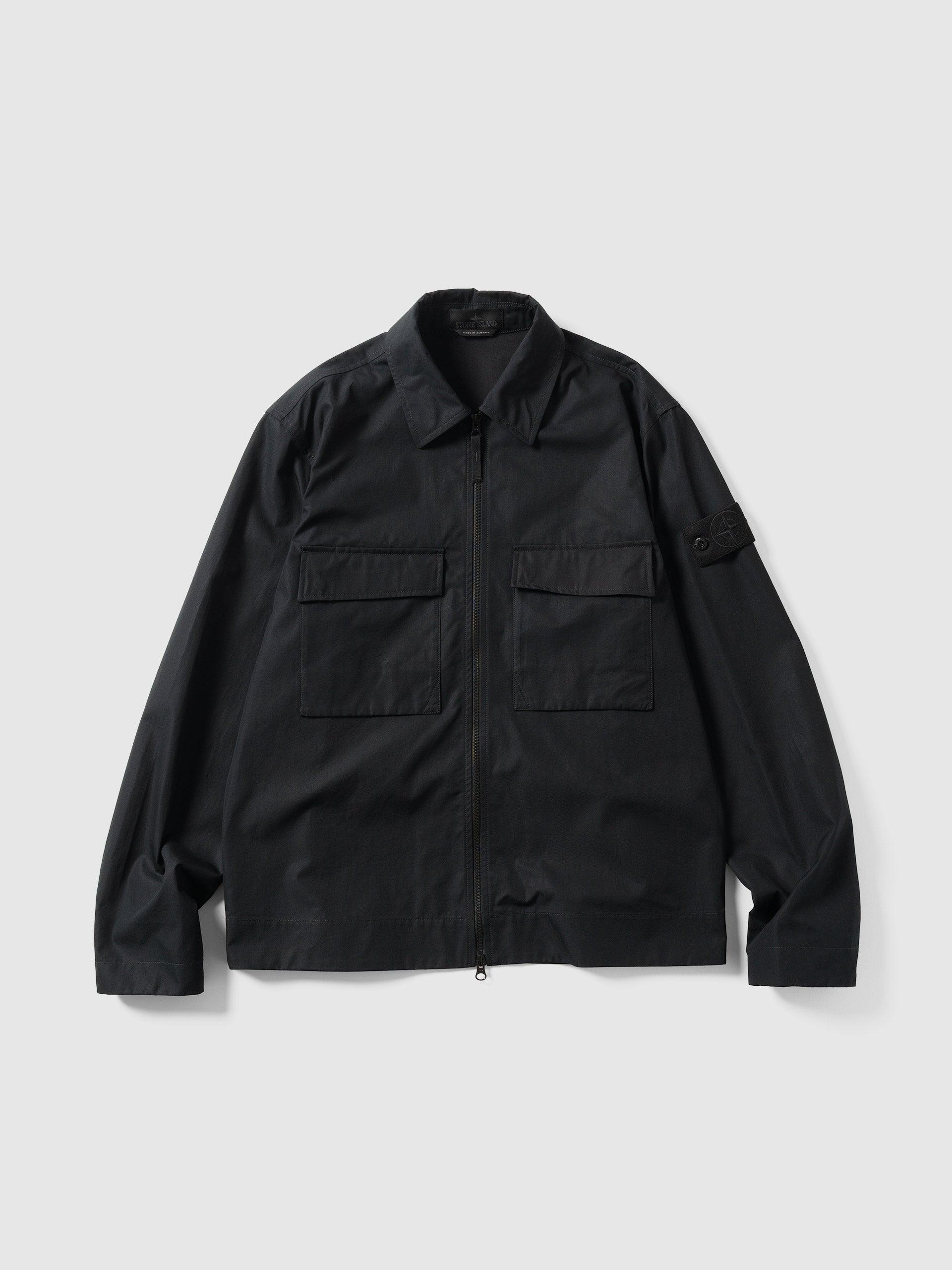Ghost Piece All Weather Cotton Canvas Overshirt Black