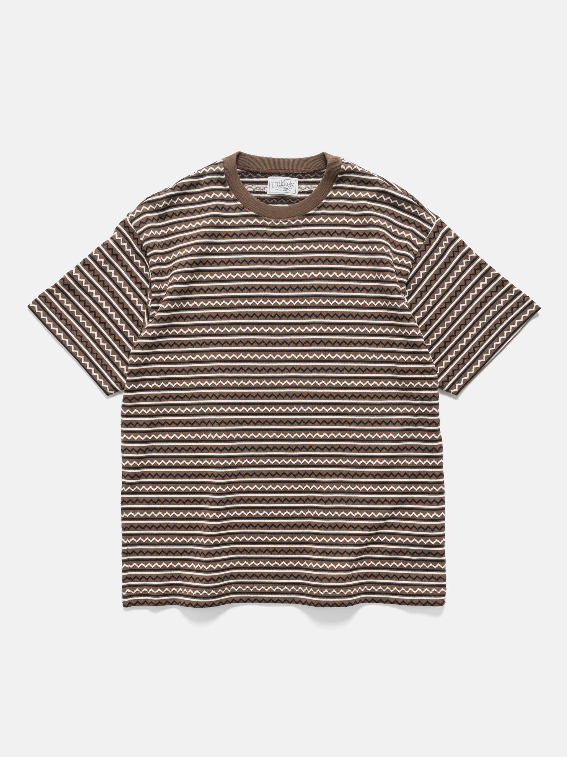 Jacquard Knit Tee Brown/Black