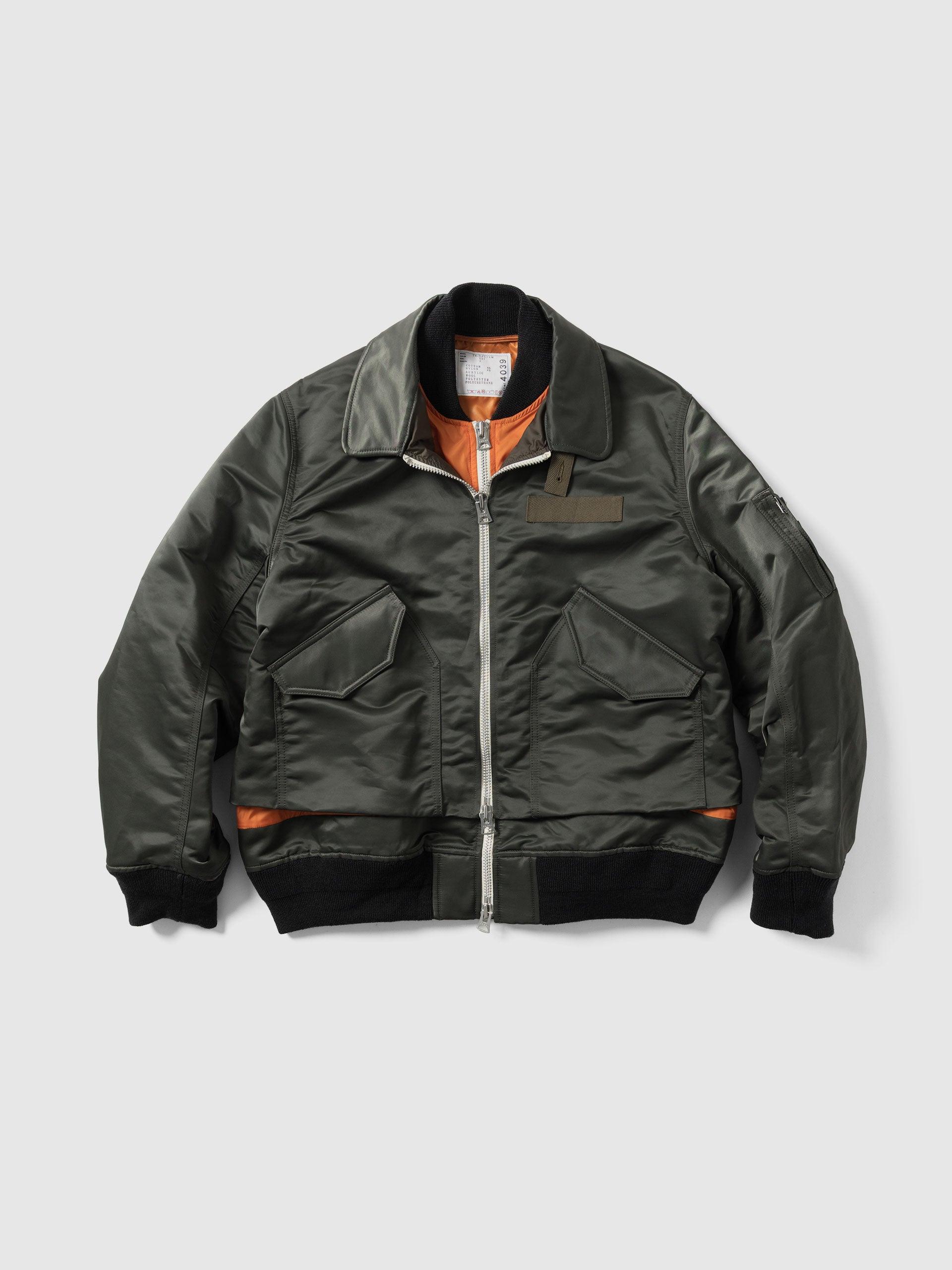 Cotton Nylon Twill Blouson Khaki