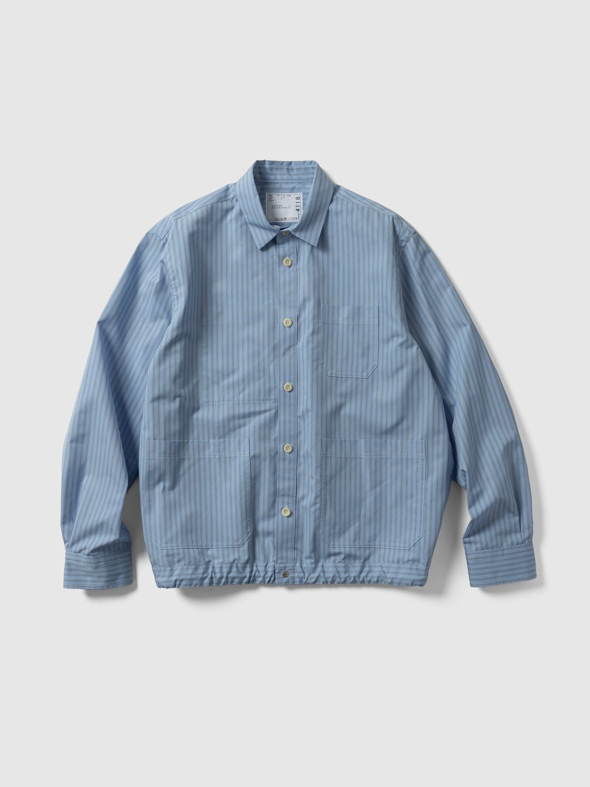 Poplin Shirt Blue Stripe