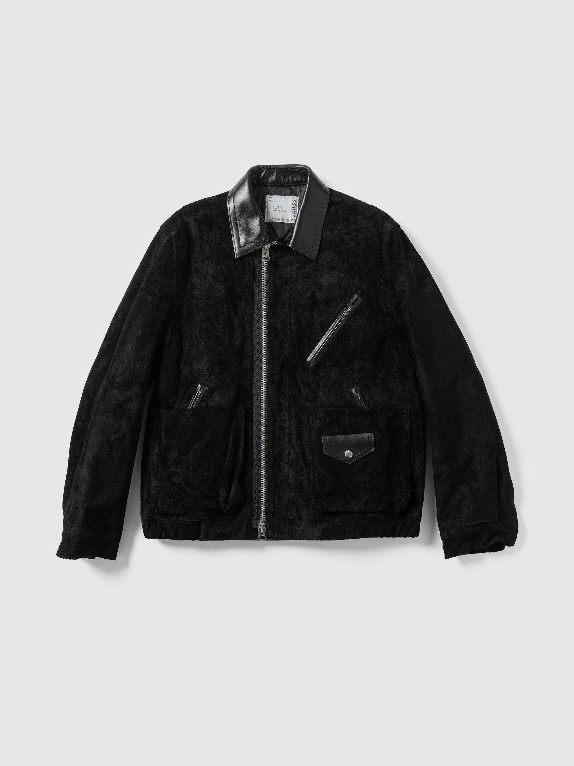 Suede Blouson Black