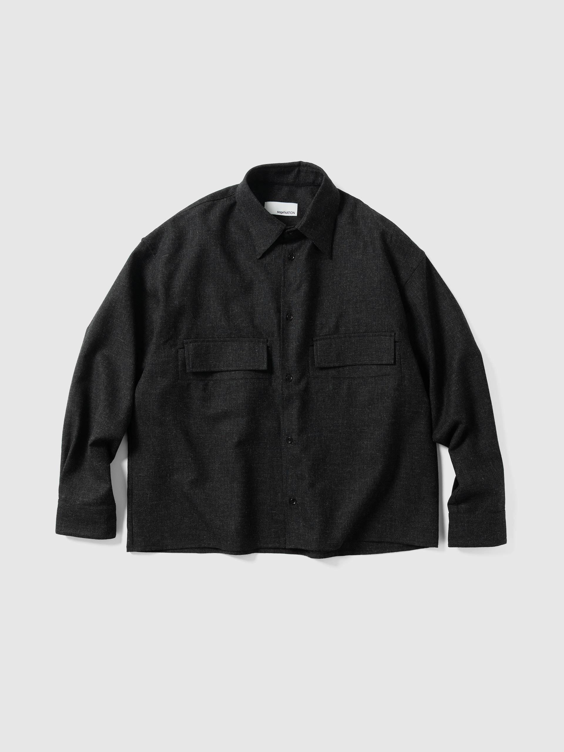 Crop Vincent Shirt Lambswool Coal