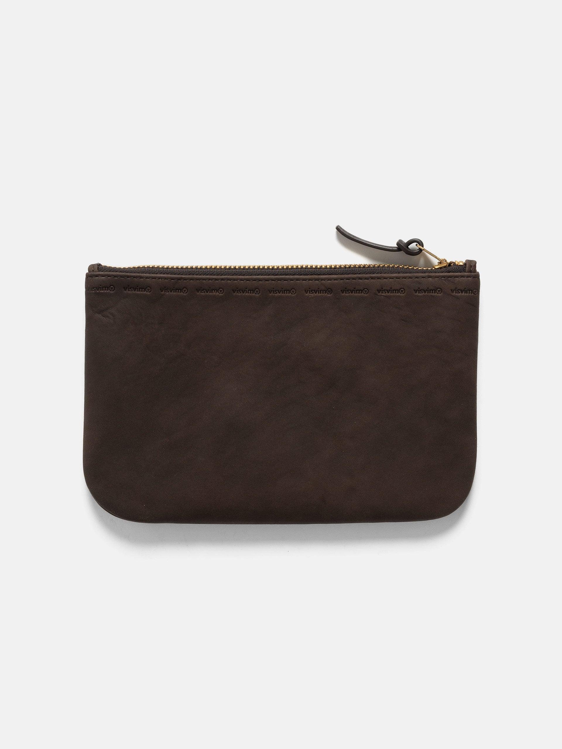 Leather Travel Pouch Dk. Brown