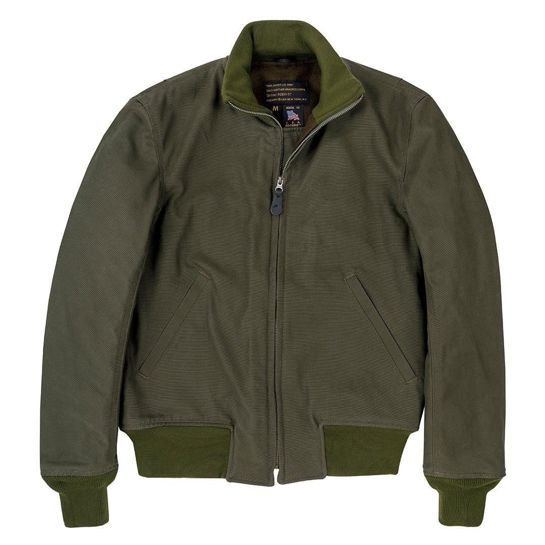 Wool Lined WWII American Tanker Jacket in Olive Z21821N