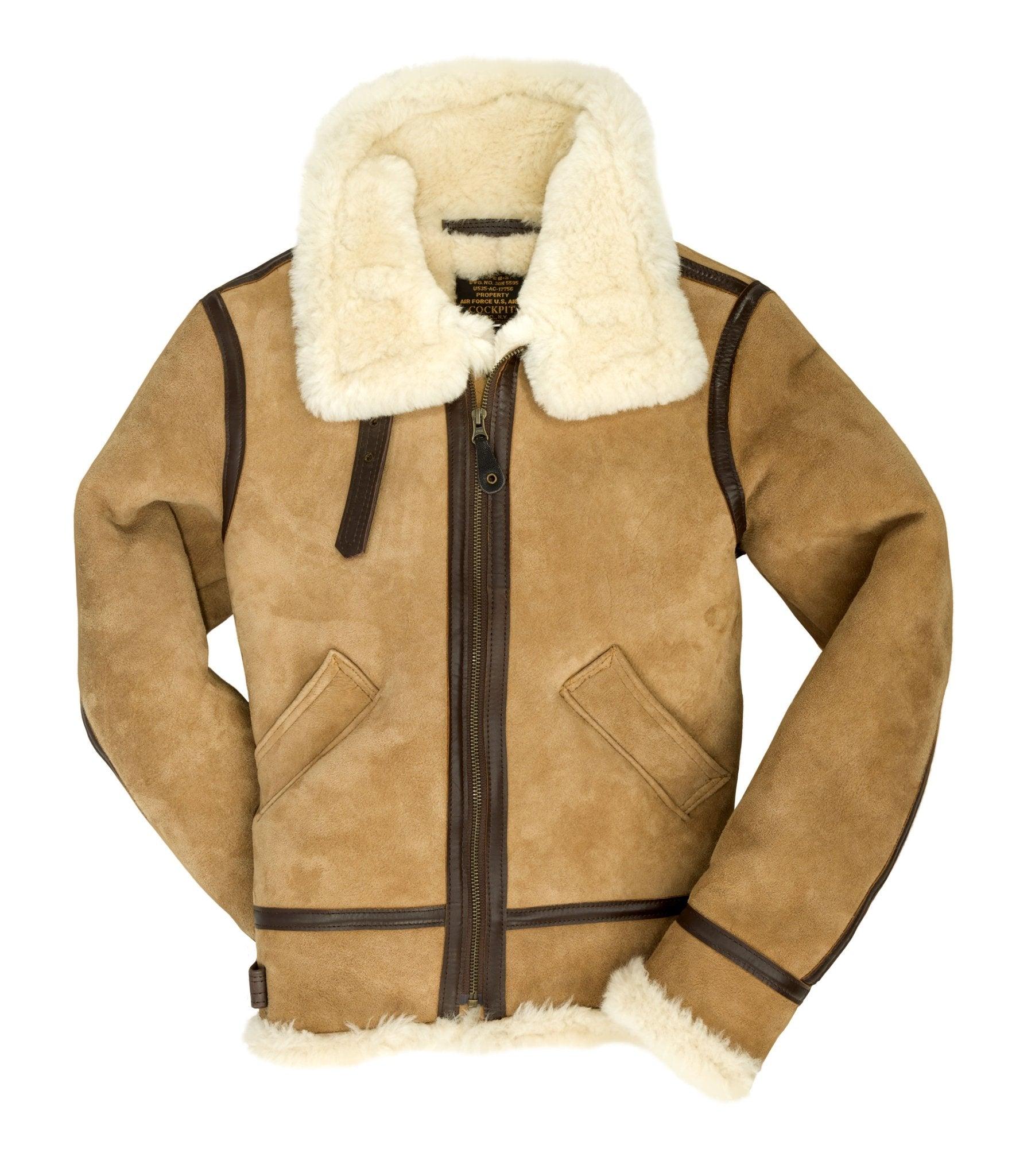 Women's B-3 Suede Bomber Jacket in Tan W72N200
