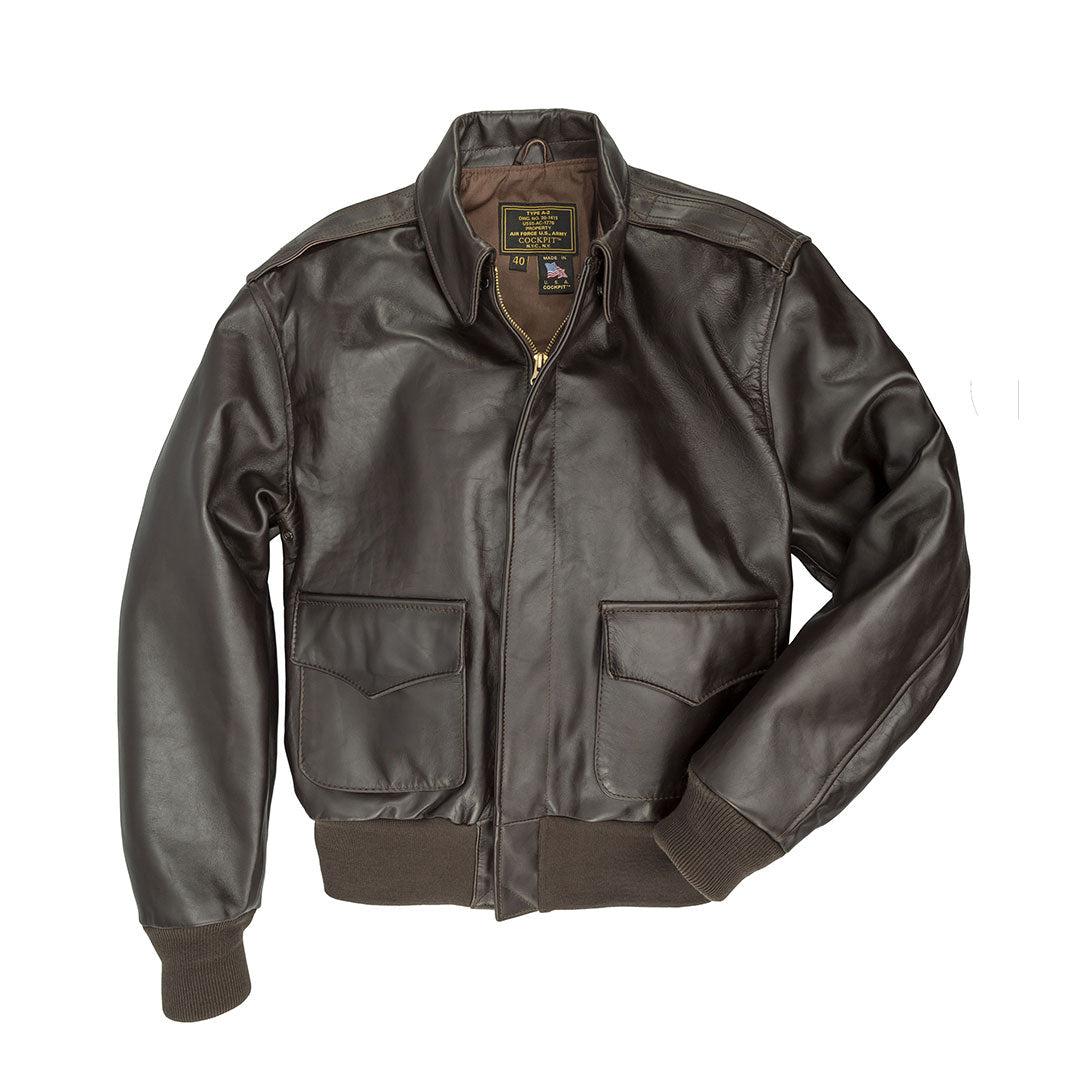 WWII A-2 Horsehide Leather Flight Jacket in Mahogany - Z2107H