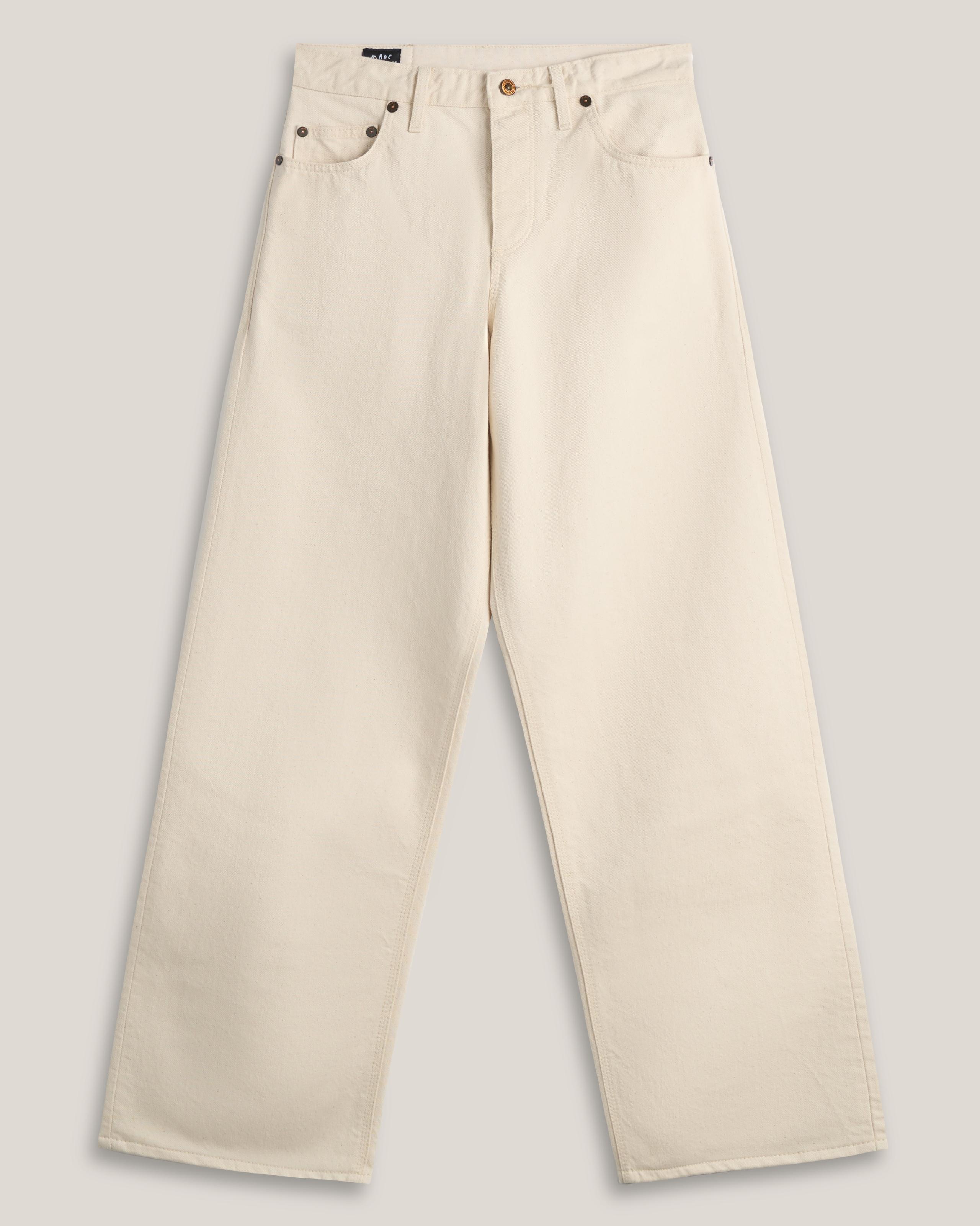 The Edna - Wide Relaxed Fit - Ecru Denim