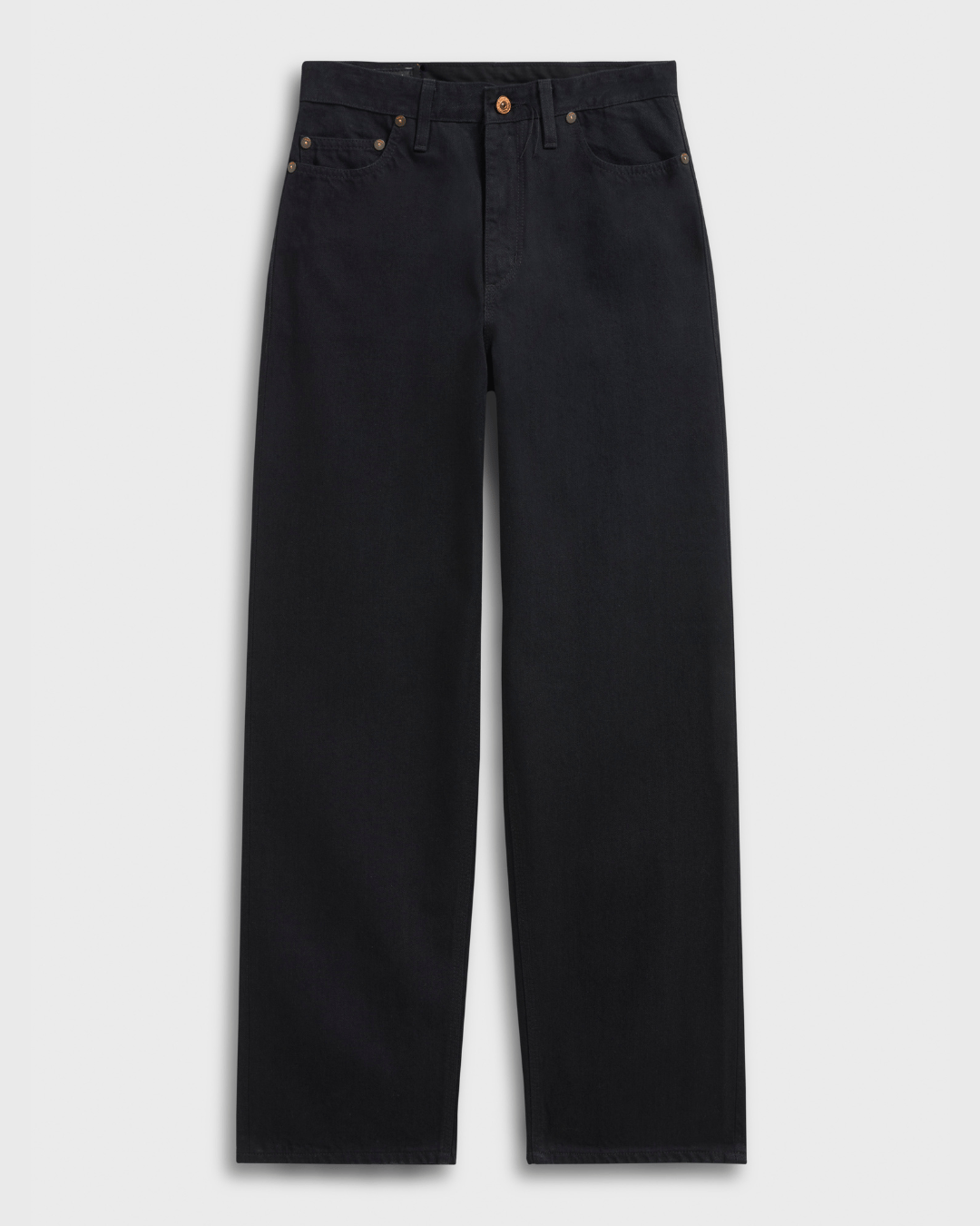 The Aurelia - Wide Straight Fit - Black One Wash.
