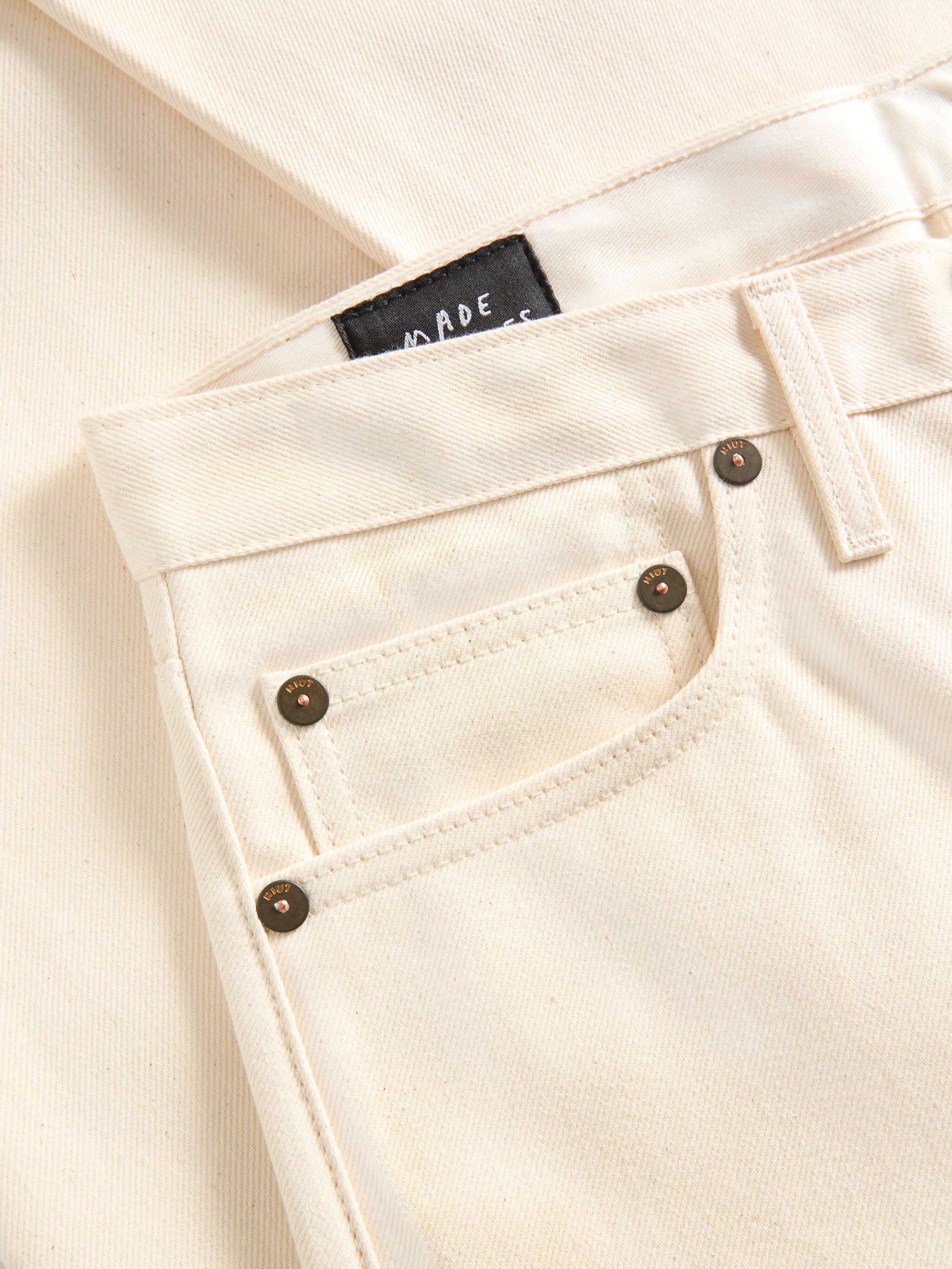 The Myra - Relaxed Fit - Ecru One Wash.
