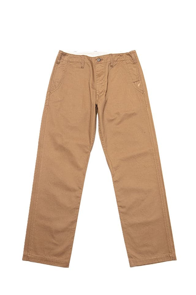 1192-DCA Dry Touch Chino Trousers Wide Straight Dark Camel