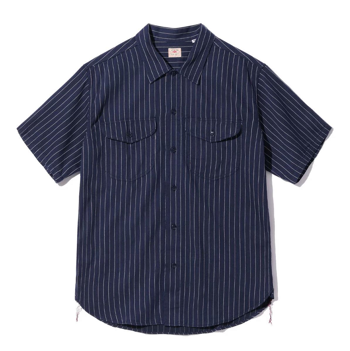 SC38699 Coke Stripe S/S Work Shirt Navy