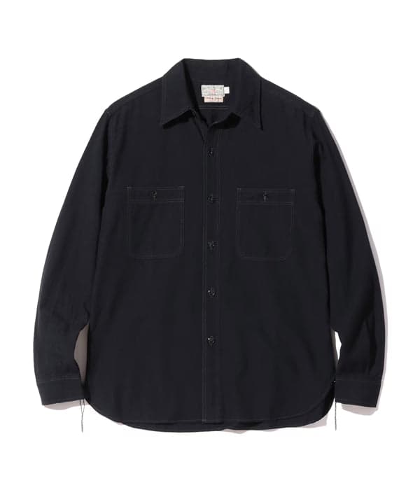 BR29143 William Gibson Collection Black Chambray Work Shirt