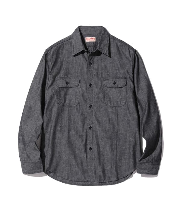 SC29159 Black Chambray Workshirt