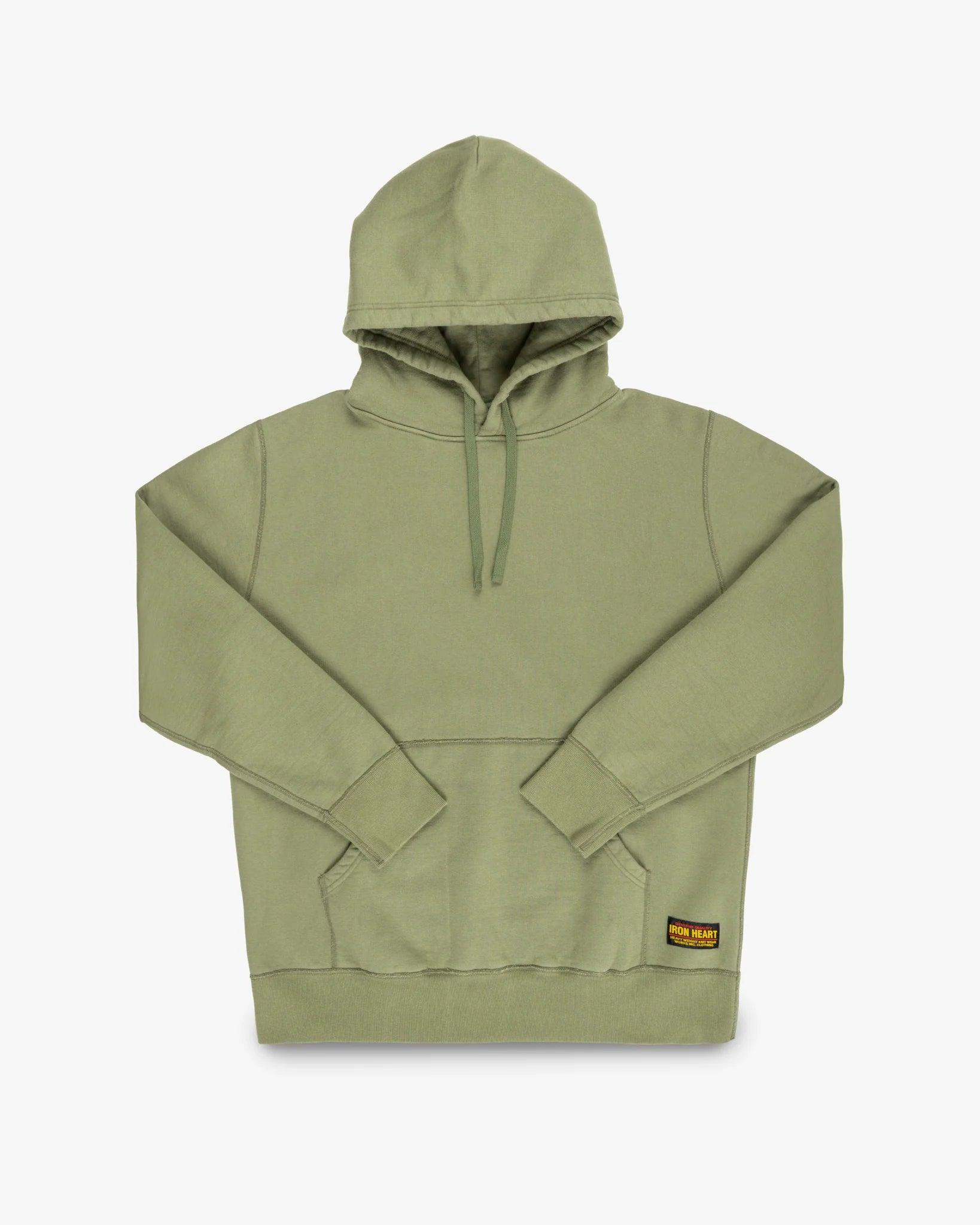 IHSW-49-OLV 14oz Ultra Heavy Loopwheel Cotton Hoodie Olive