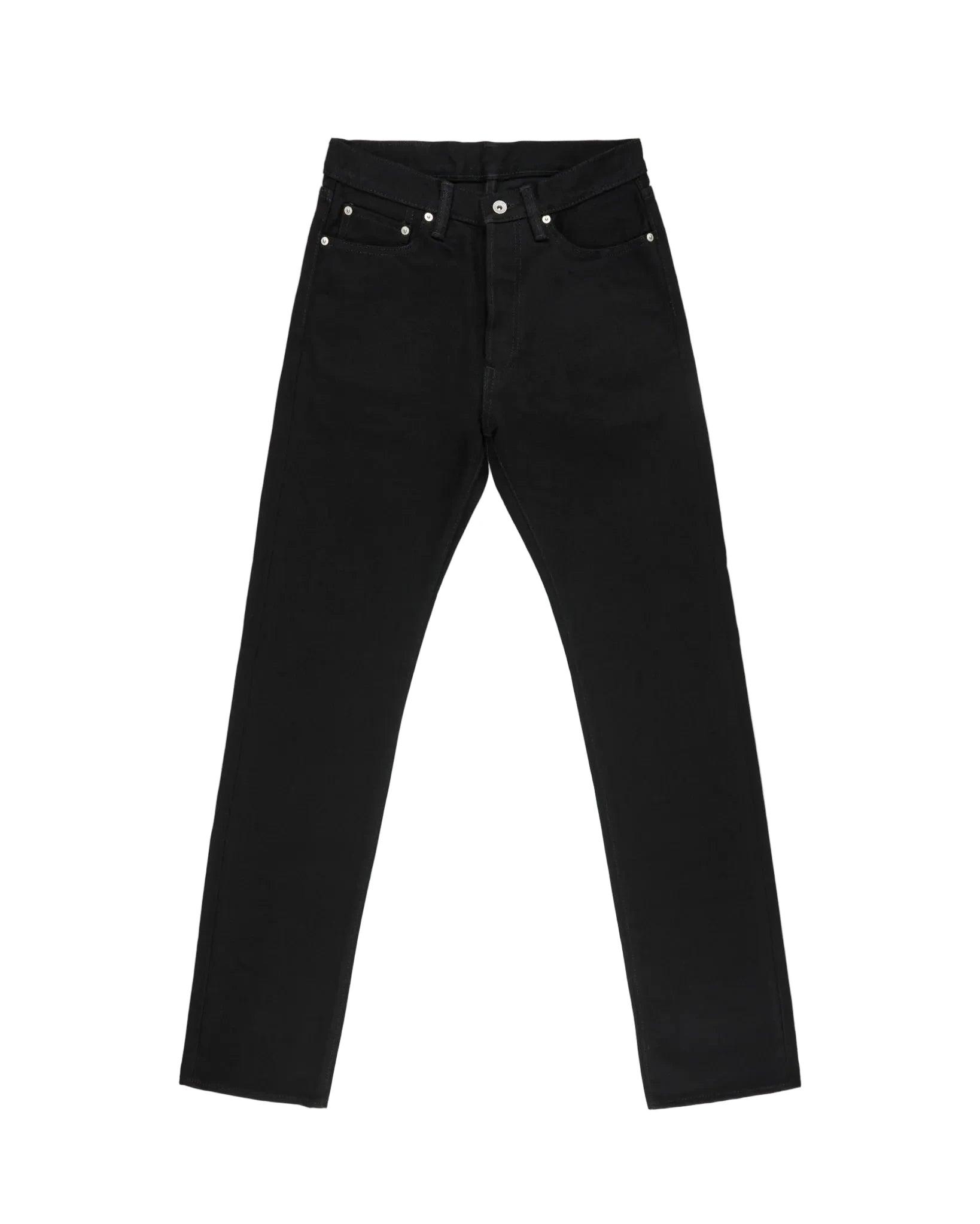 IH-888S-SBG 21oz Selvedge Denim Medium/High Rise Relaxed Taper Superblack (Fades To Grey)