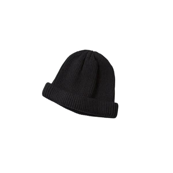 R5021 Cotton Roll Up Beanie - Black
