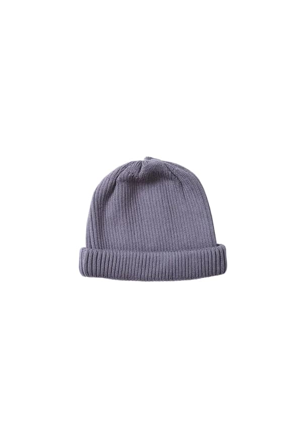 R5021 Cotton Roll Up Beanie - Faded Blue