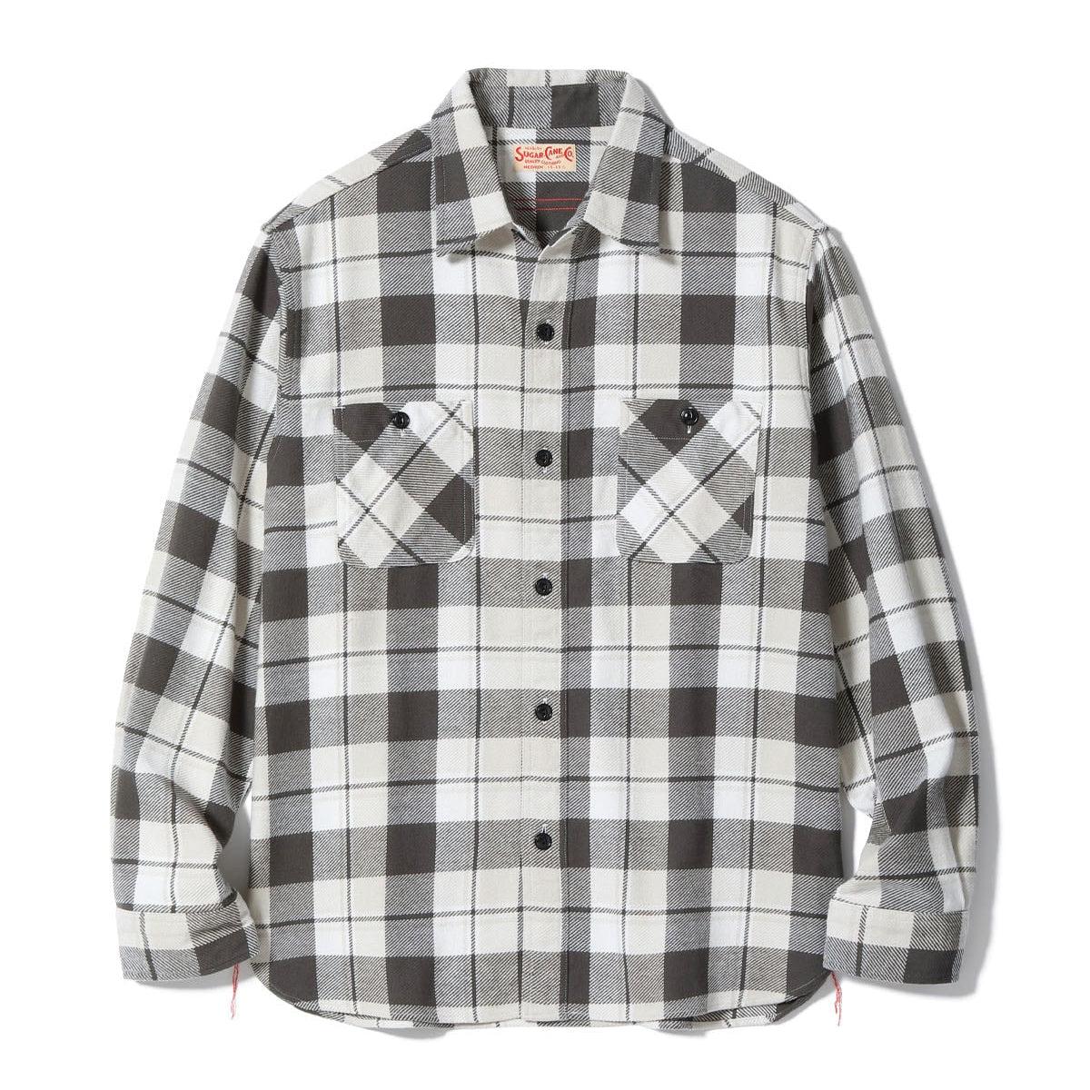 SC29558 Twill Check Work Shirt Off White