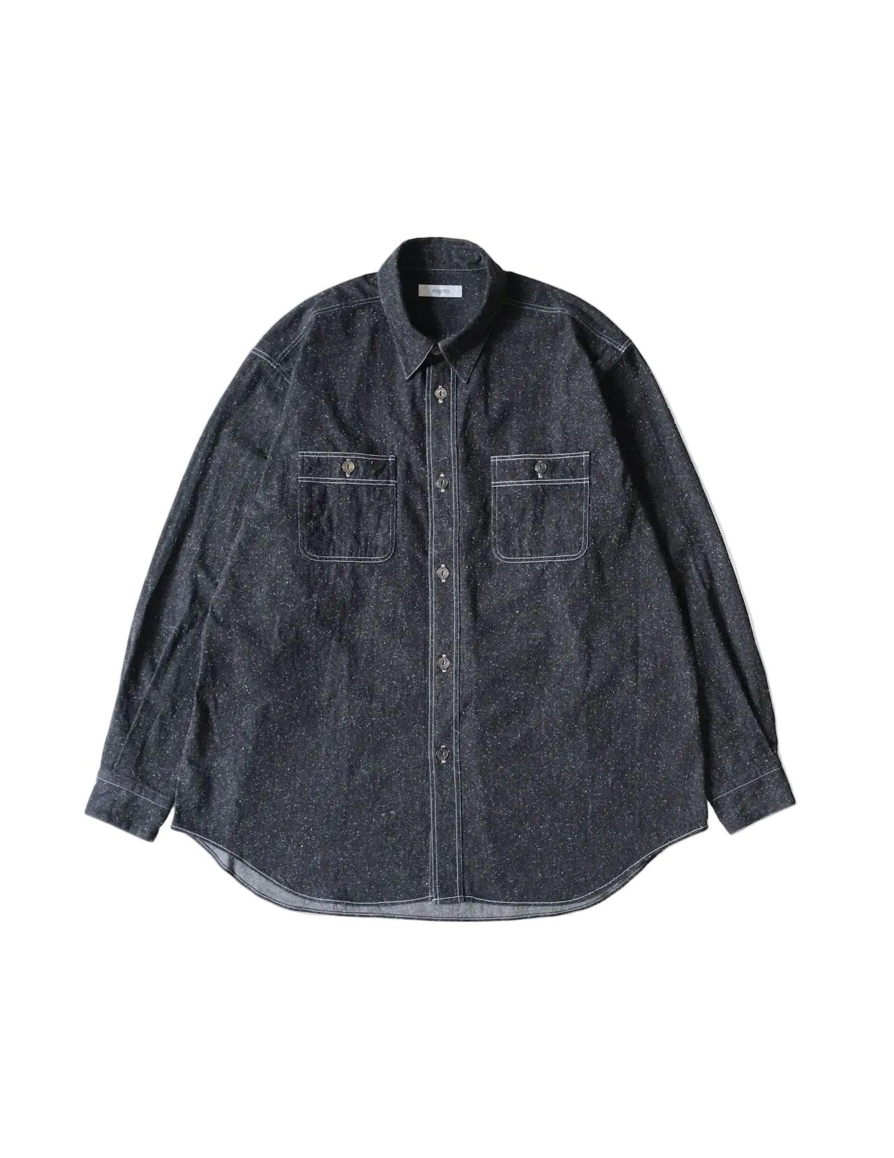 BS Work Shirt Black Cotton/Silk Chambray