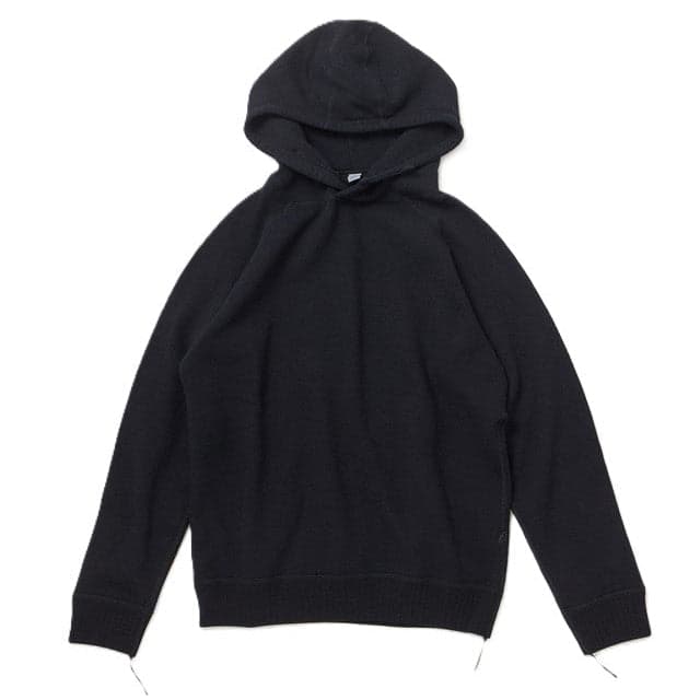 5410-IDBK Yarn Dyed Hoodie Indigo Overdyed Black