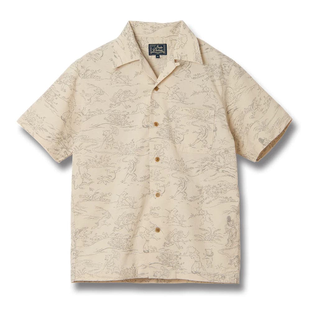 5736 Choju-Giga Aloha Shirt Ivory
