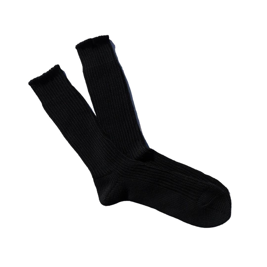 L/G Organic Cotton Crew Sock Black