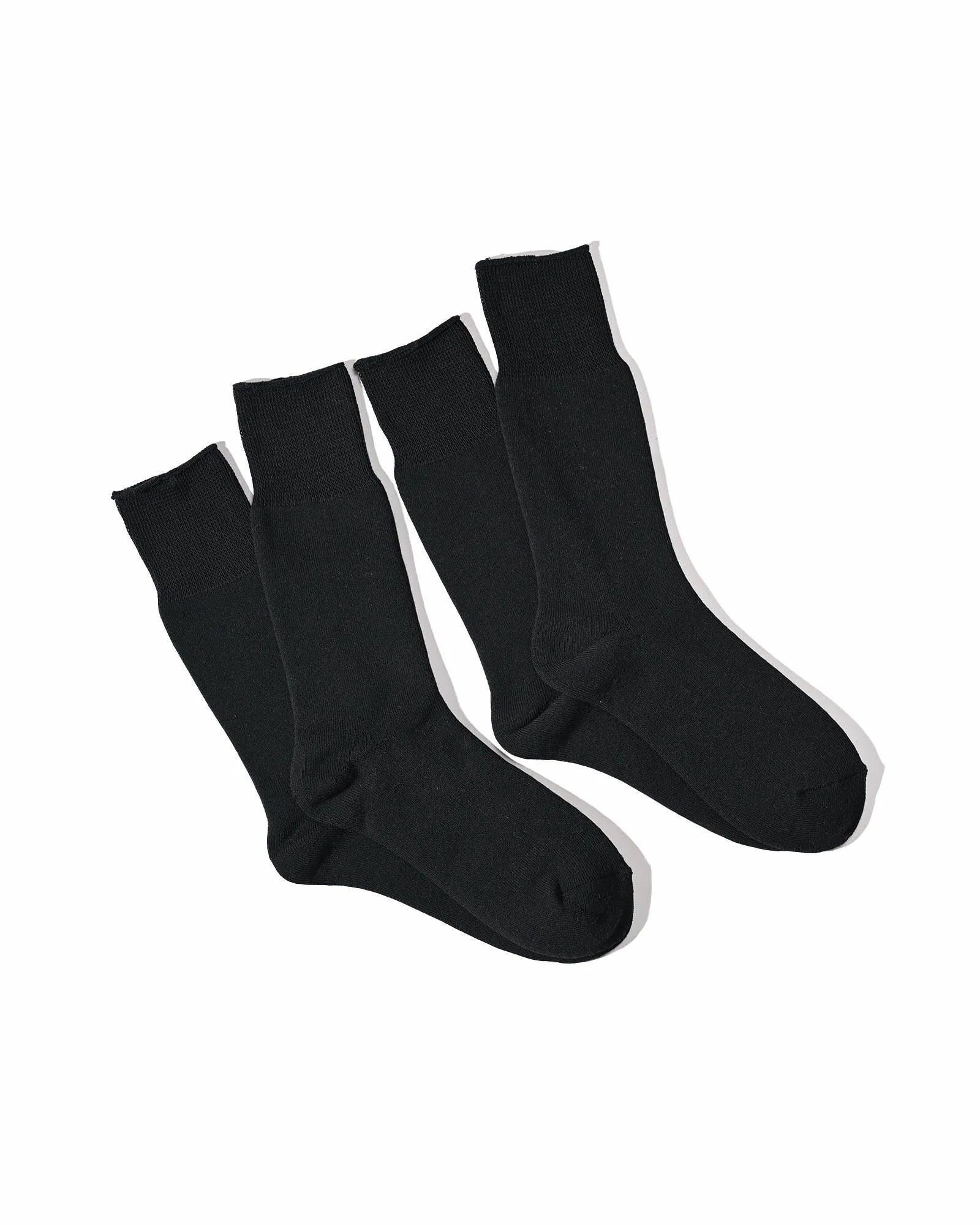 L/G Organic Crew Sock 2Pack Black