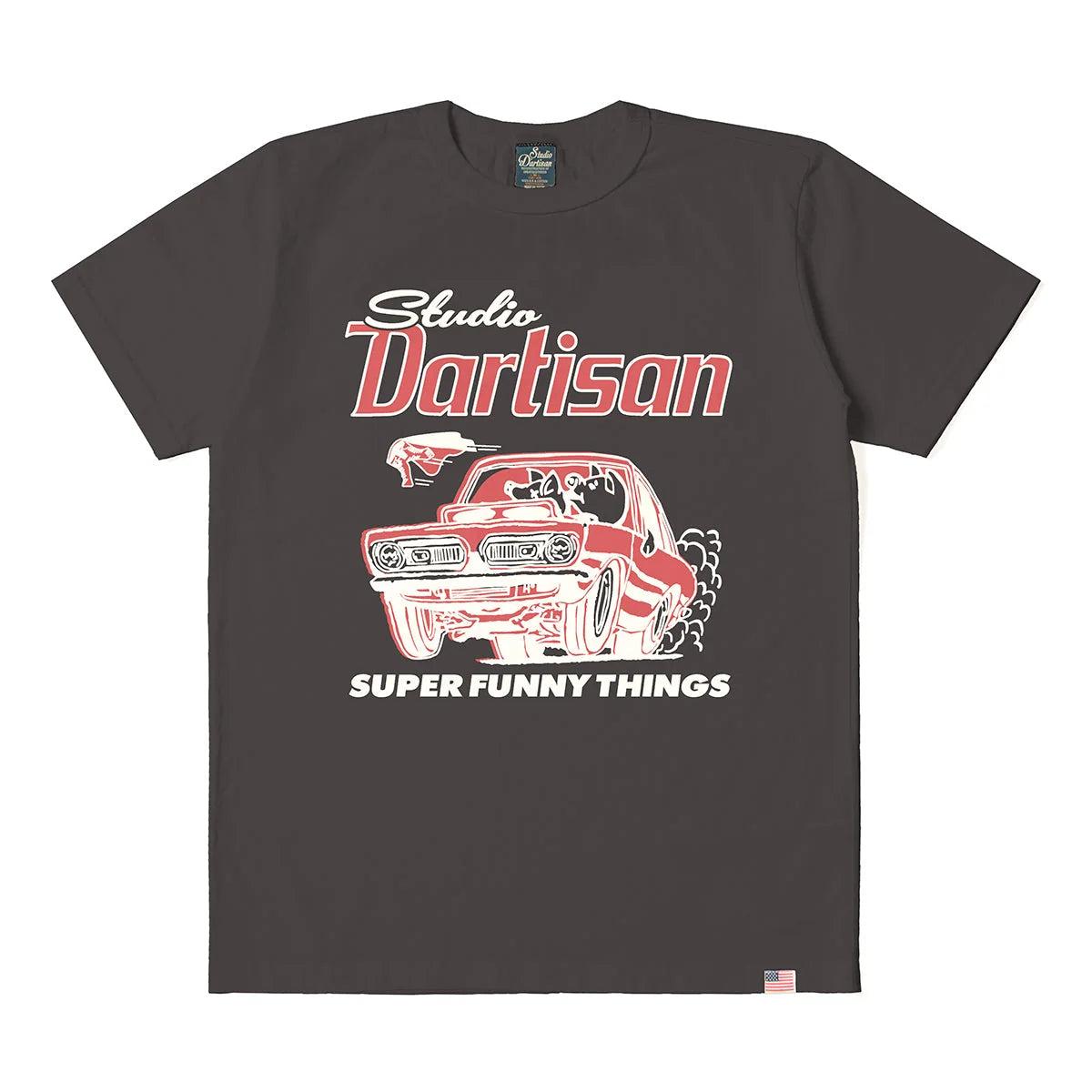 Studio D'Artisan 8232A USA Cotton Print T-Shirt Charcoal Black