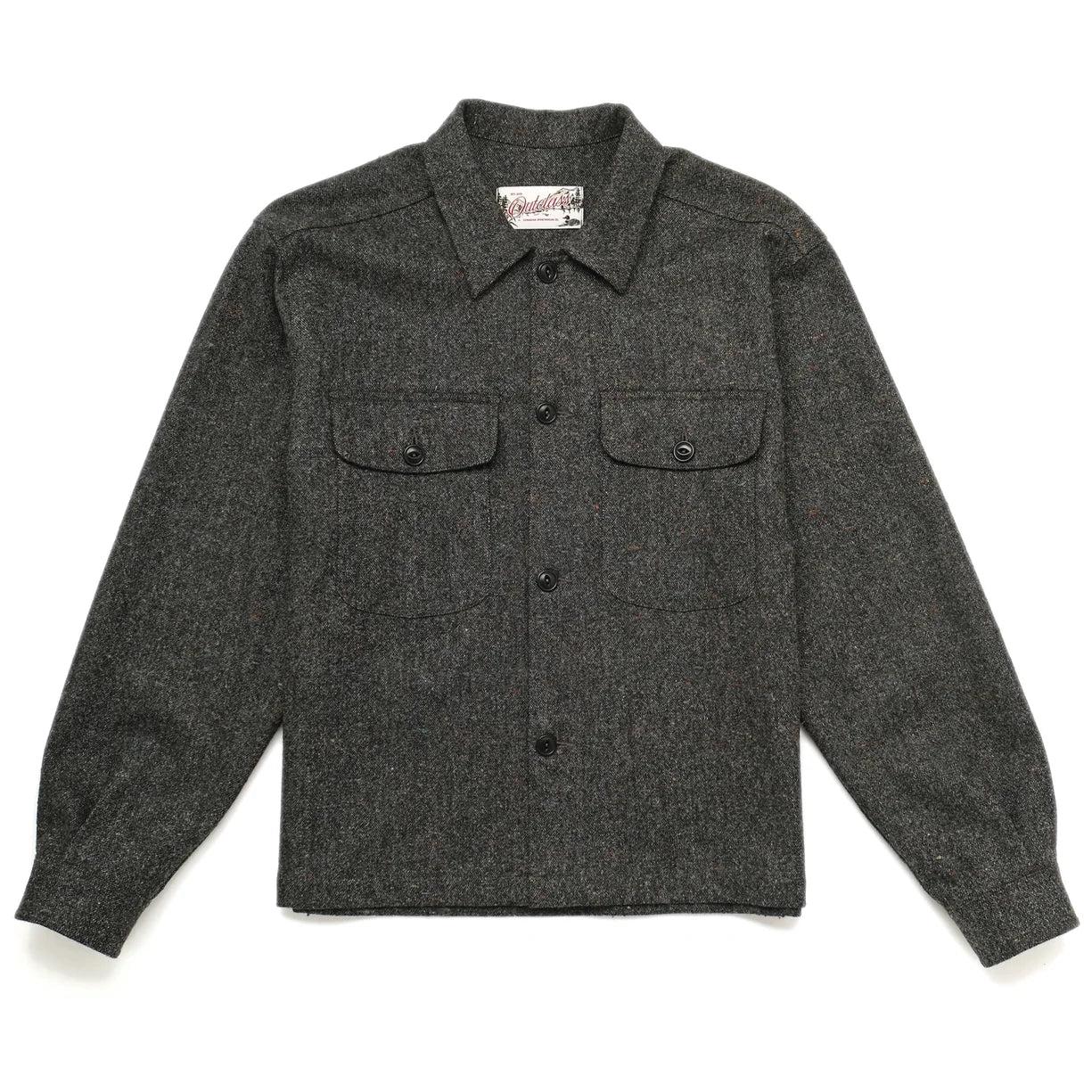 Charcoal Fleck Wool Camp Shirt