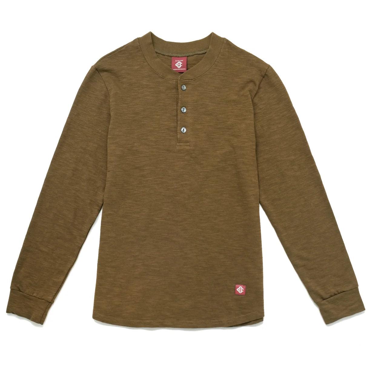 5221 Slub L/S Henley Olive