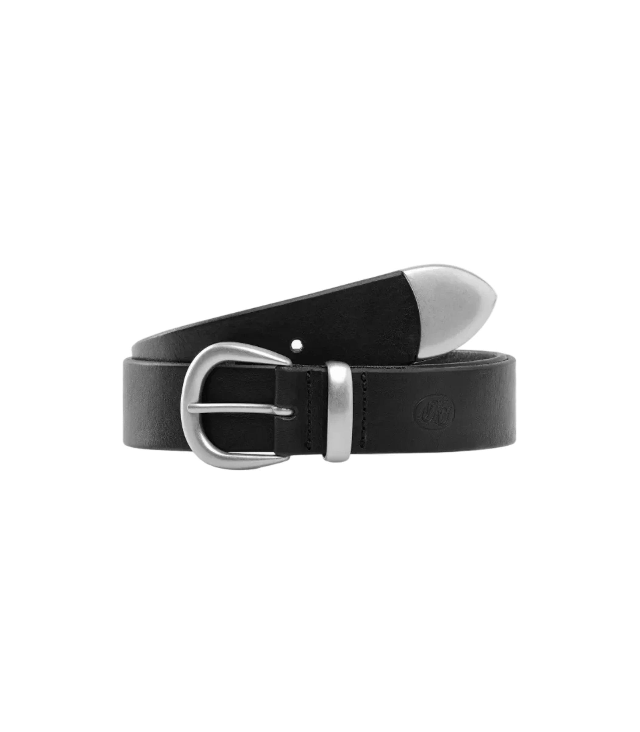 Western Bridle Leather Belt  Black