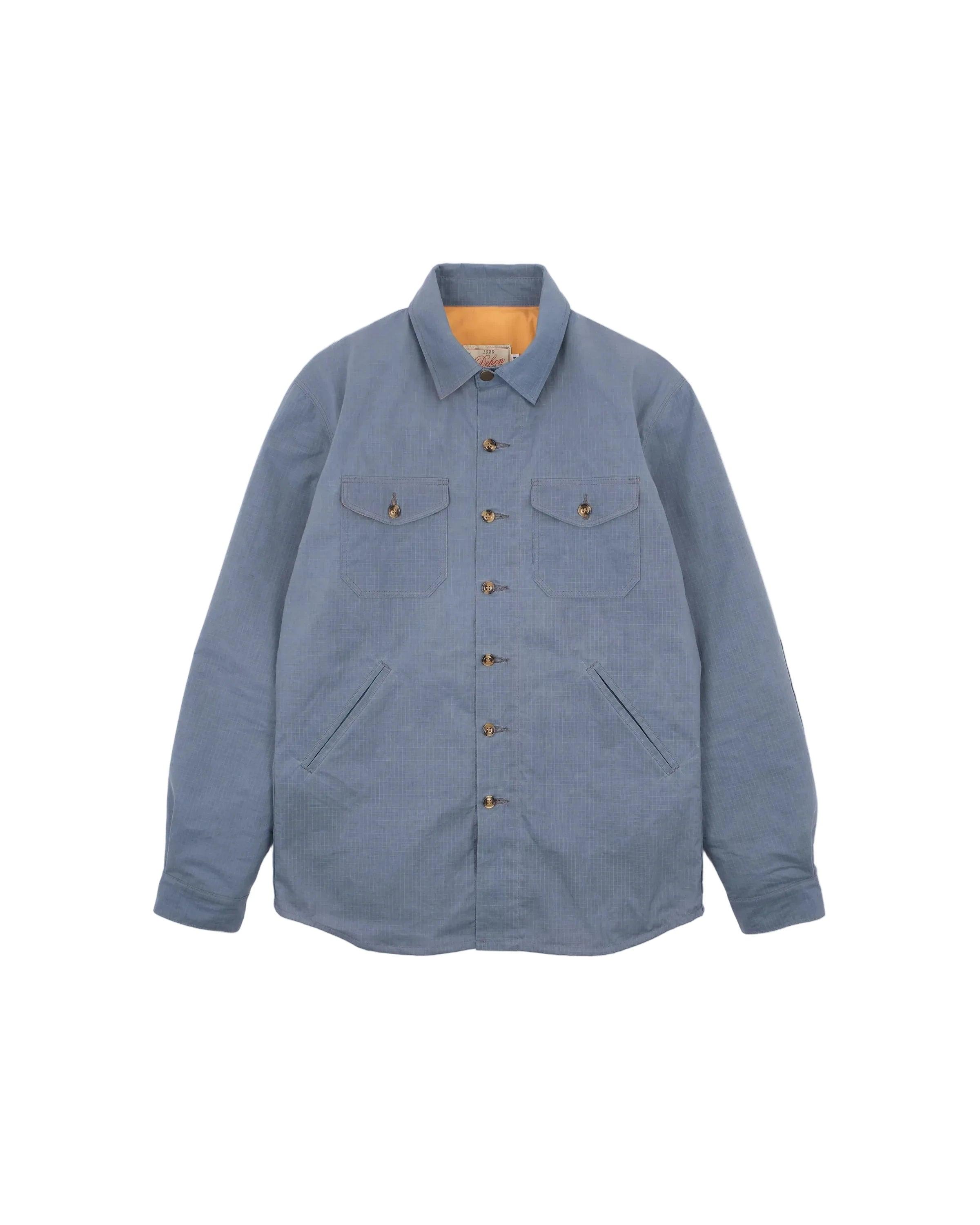 Crissman Overshirt Dry Wax Faded Blue Ripstop