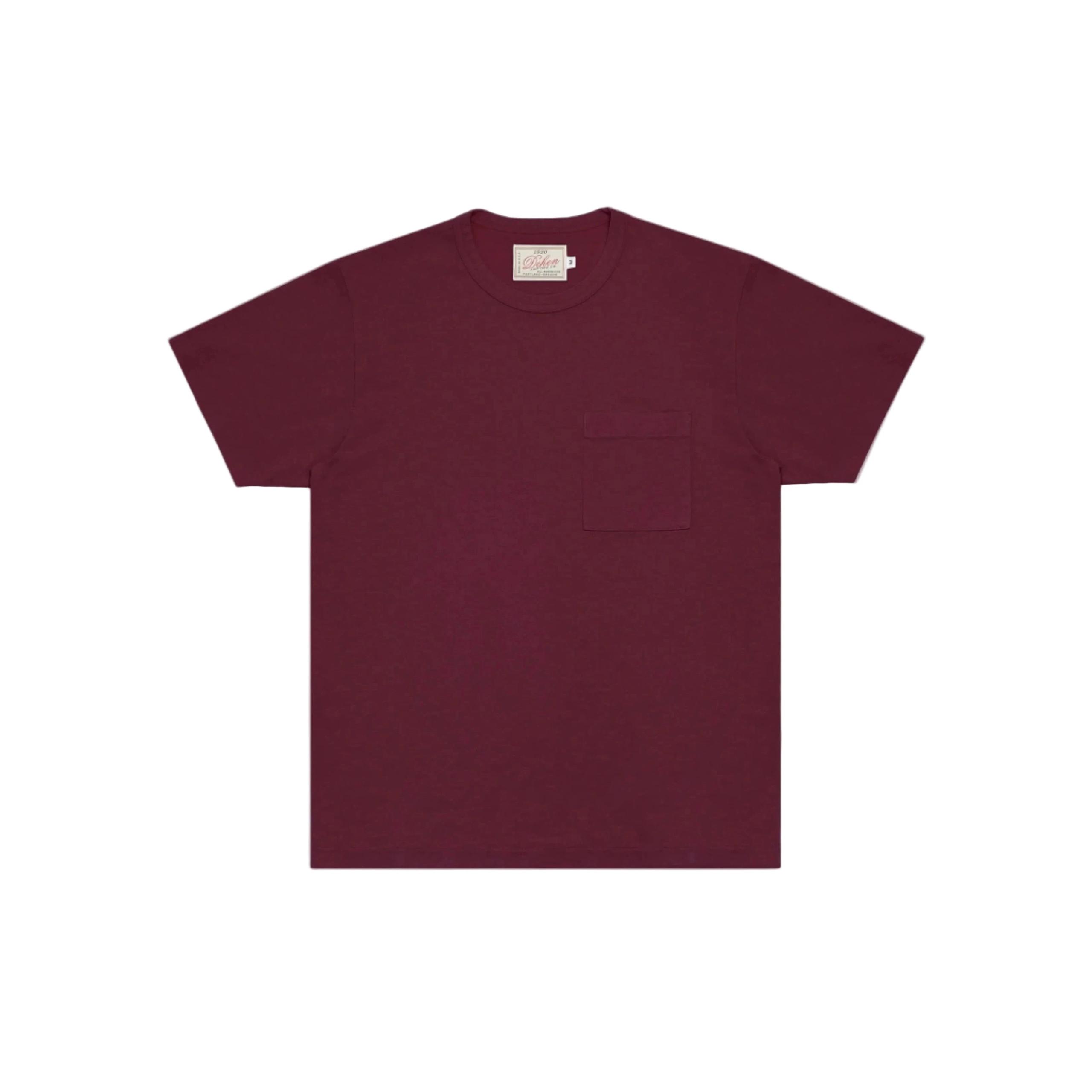 Heavy Duty Pocket Tee Burgundy
