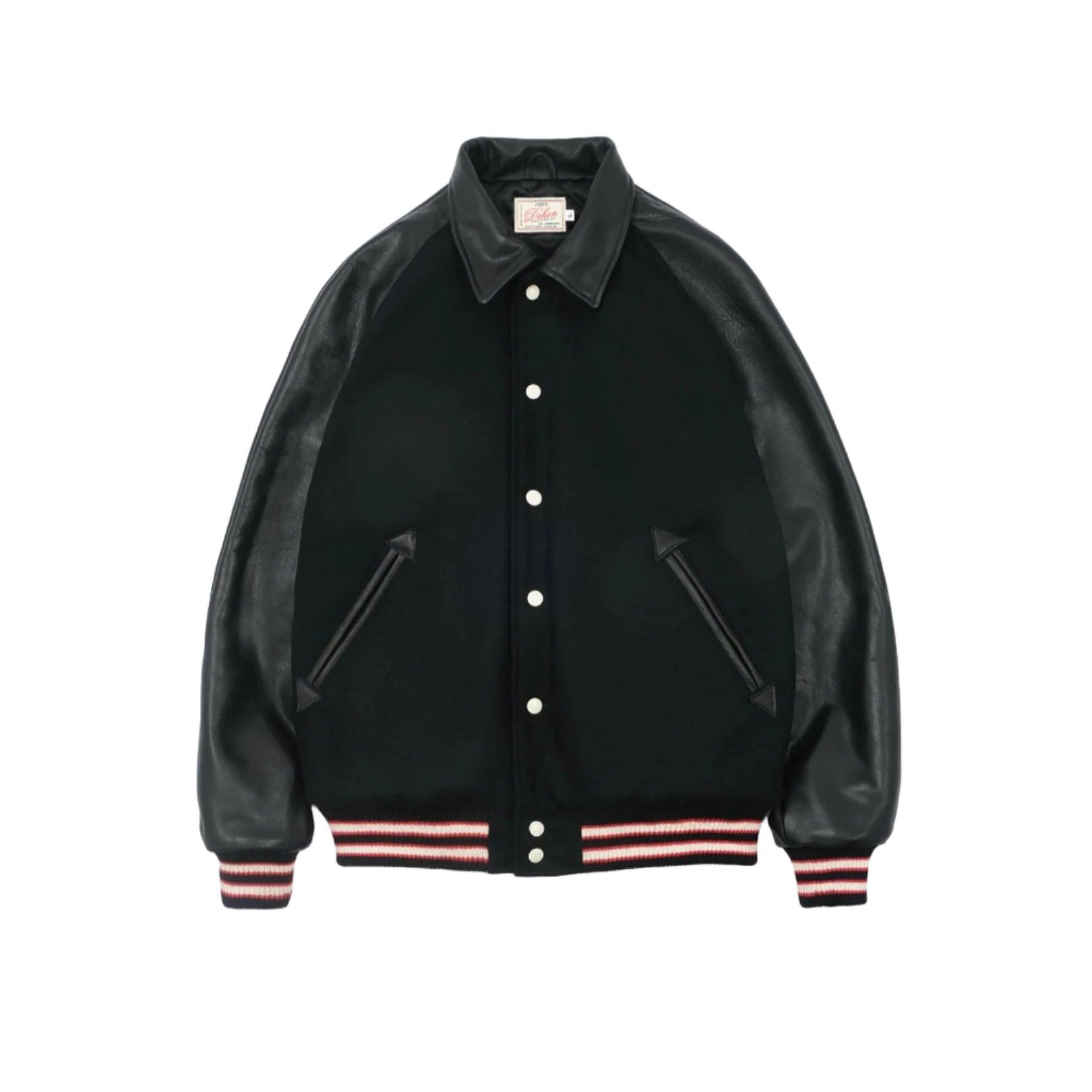 Raglan Varsity Jacket Black/Black
