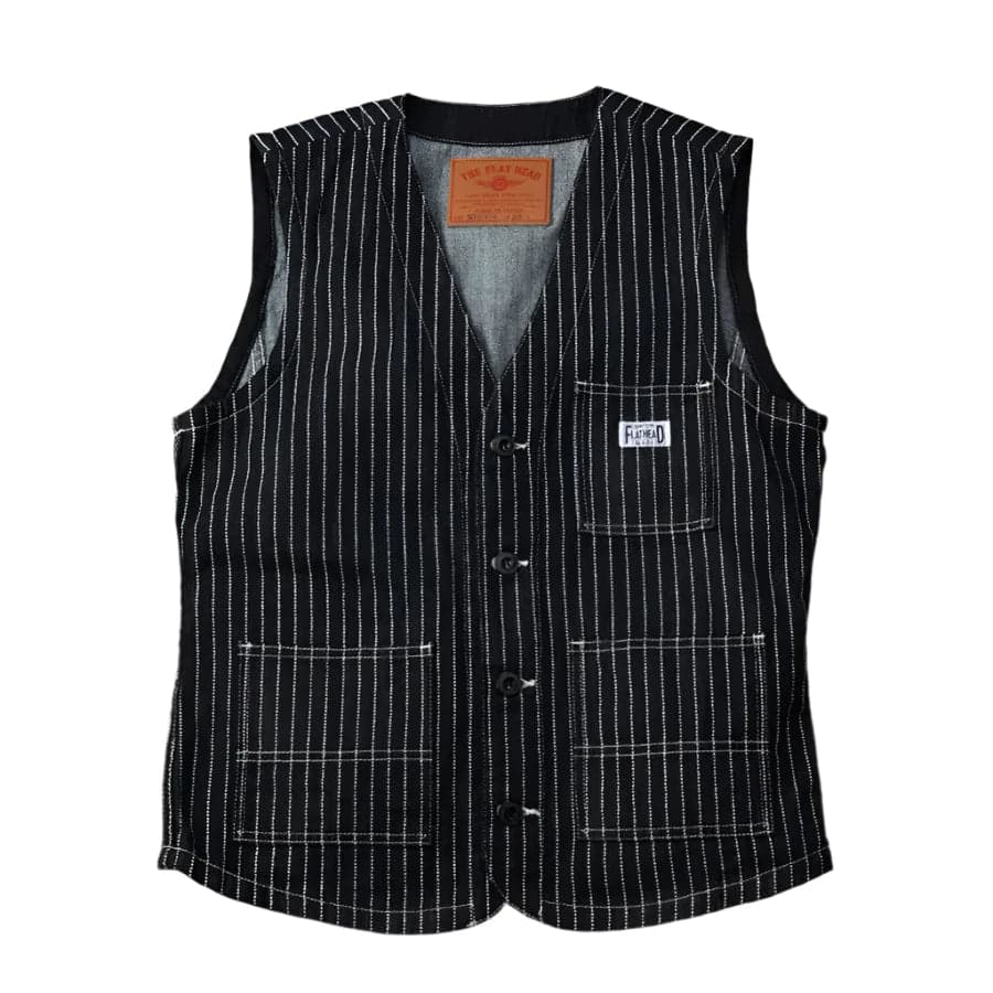 FN-MVD-702 10oz Wabash Denim Work Vest Indigo