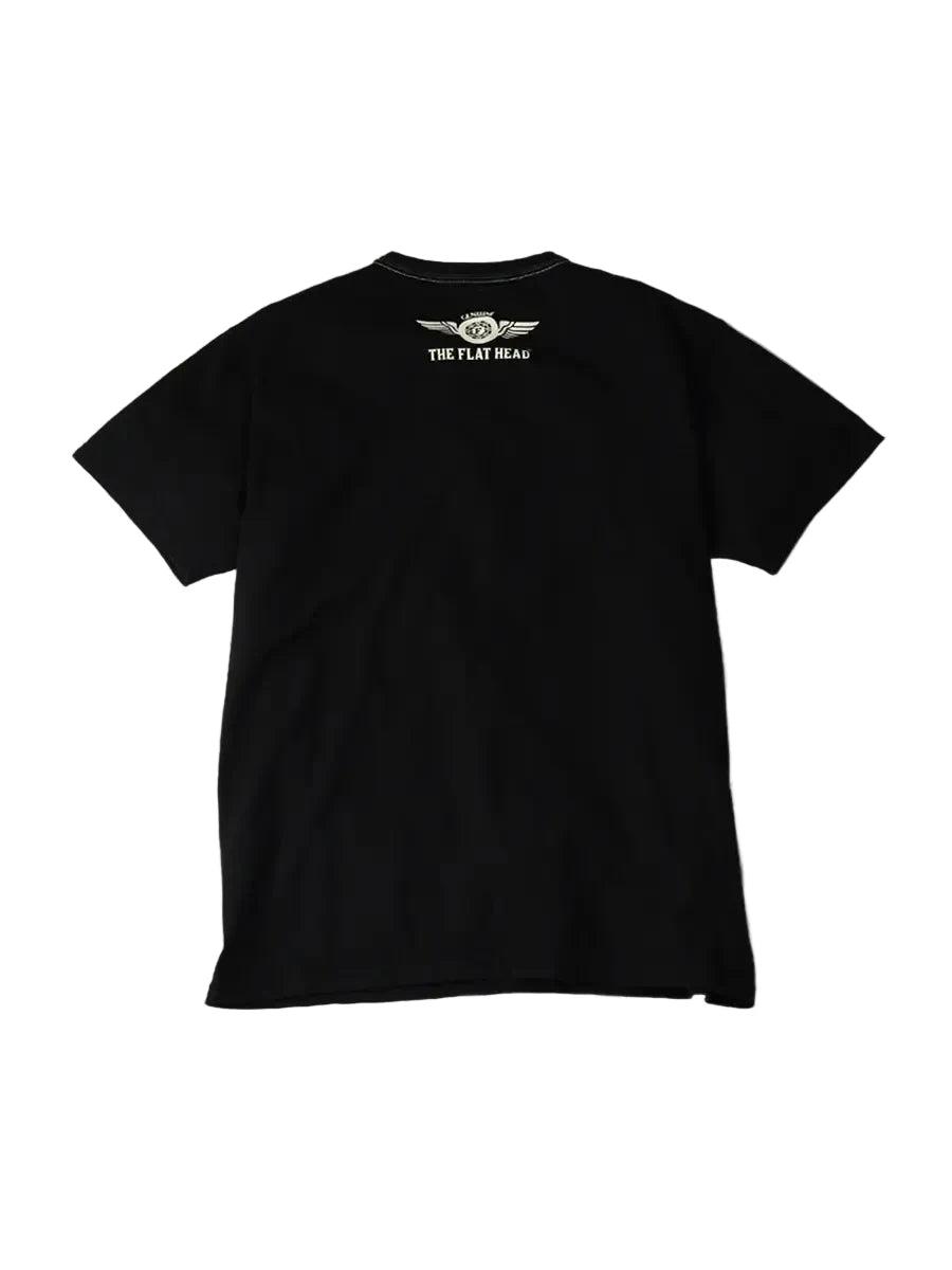 FN-THC-203 Three Needle Small Flying Wheel Tee Black