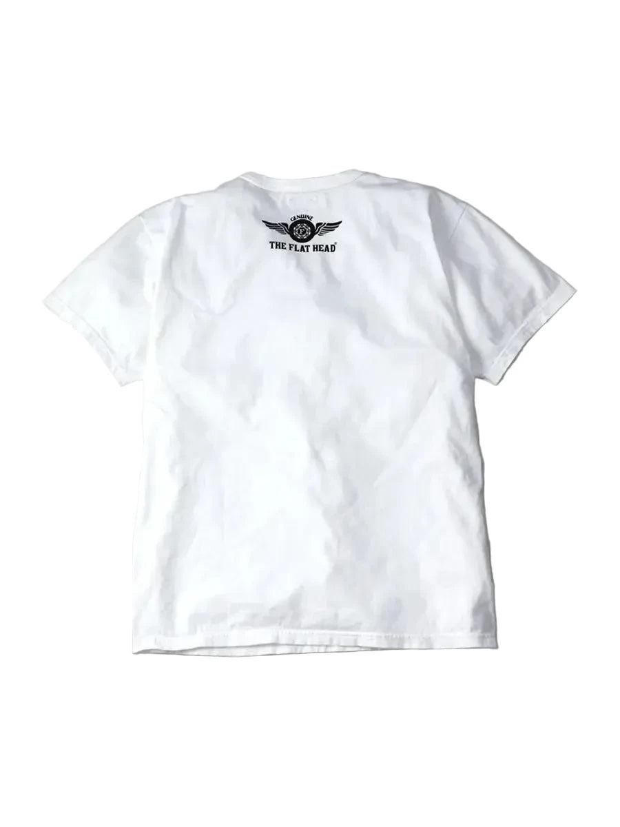 FN-THC-203 Three Needle Small Flying Wheel Tee White