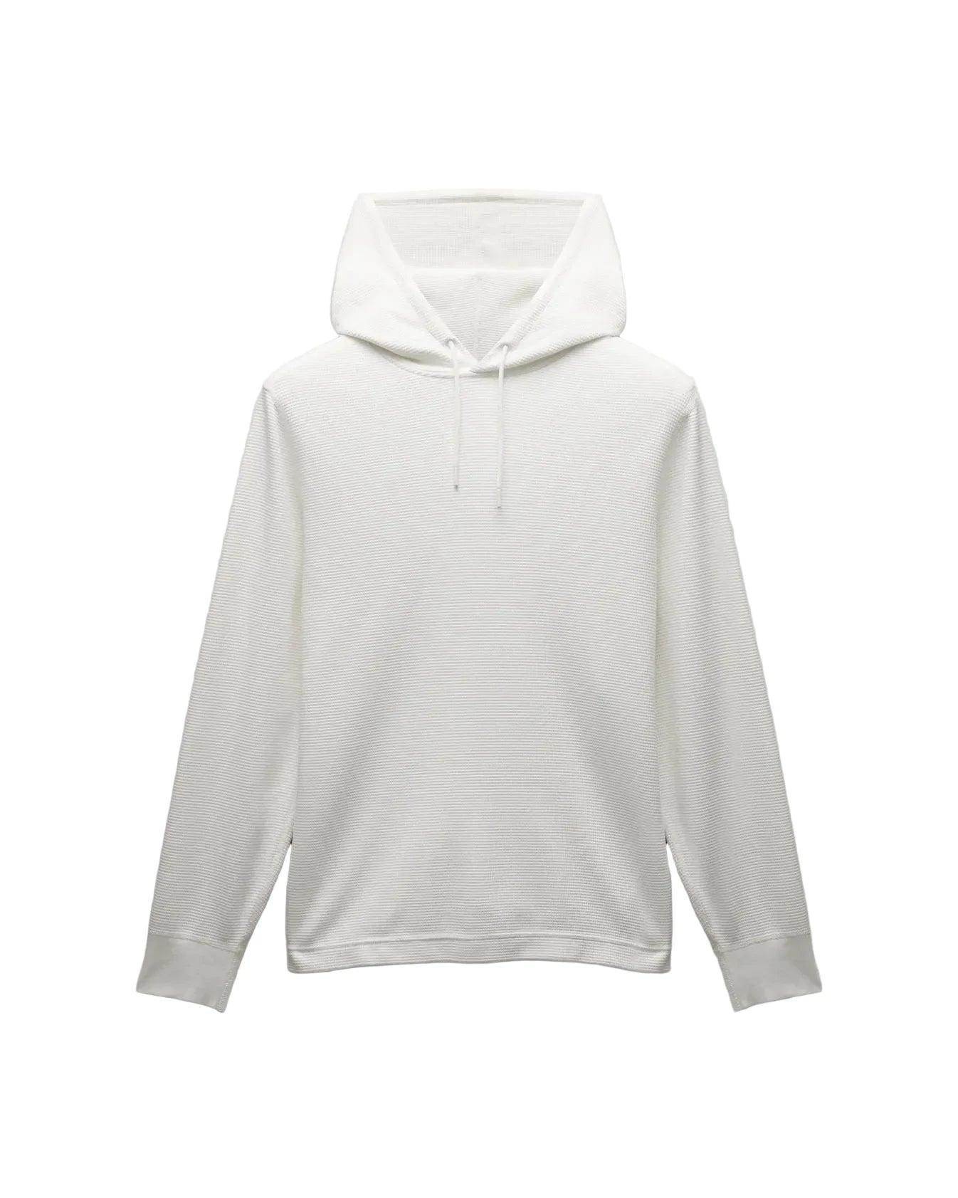 Lightweight Waffle Standard Fit Hoodie White