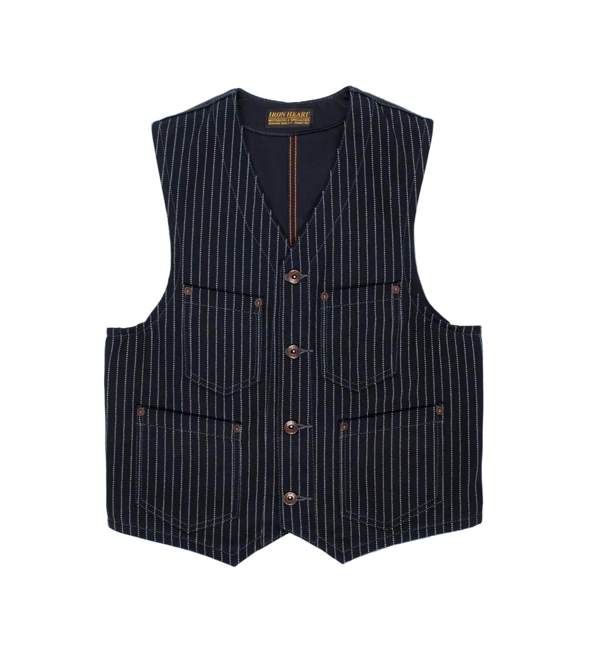 IHV-02-BLK 12oz Wabash /Duck Work Vest Indigo/Navy