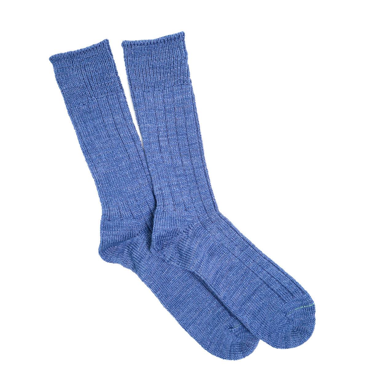 R1645 Organic Cotton Indigo Socks Light Denim