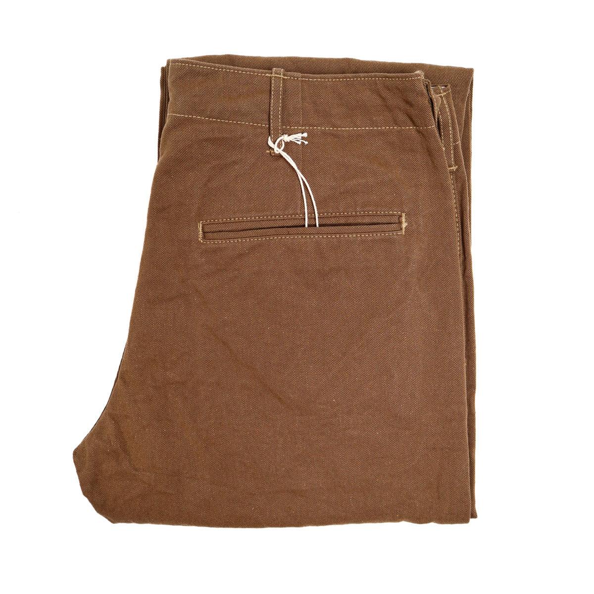 C408 Selvedge Straight Leg Chino Pant Olive Brown