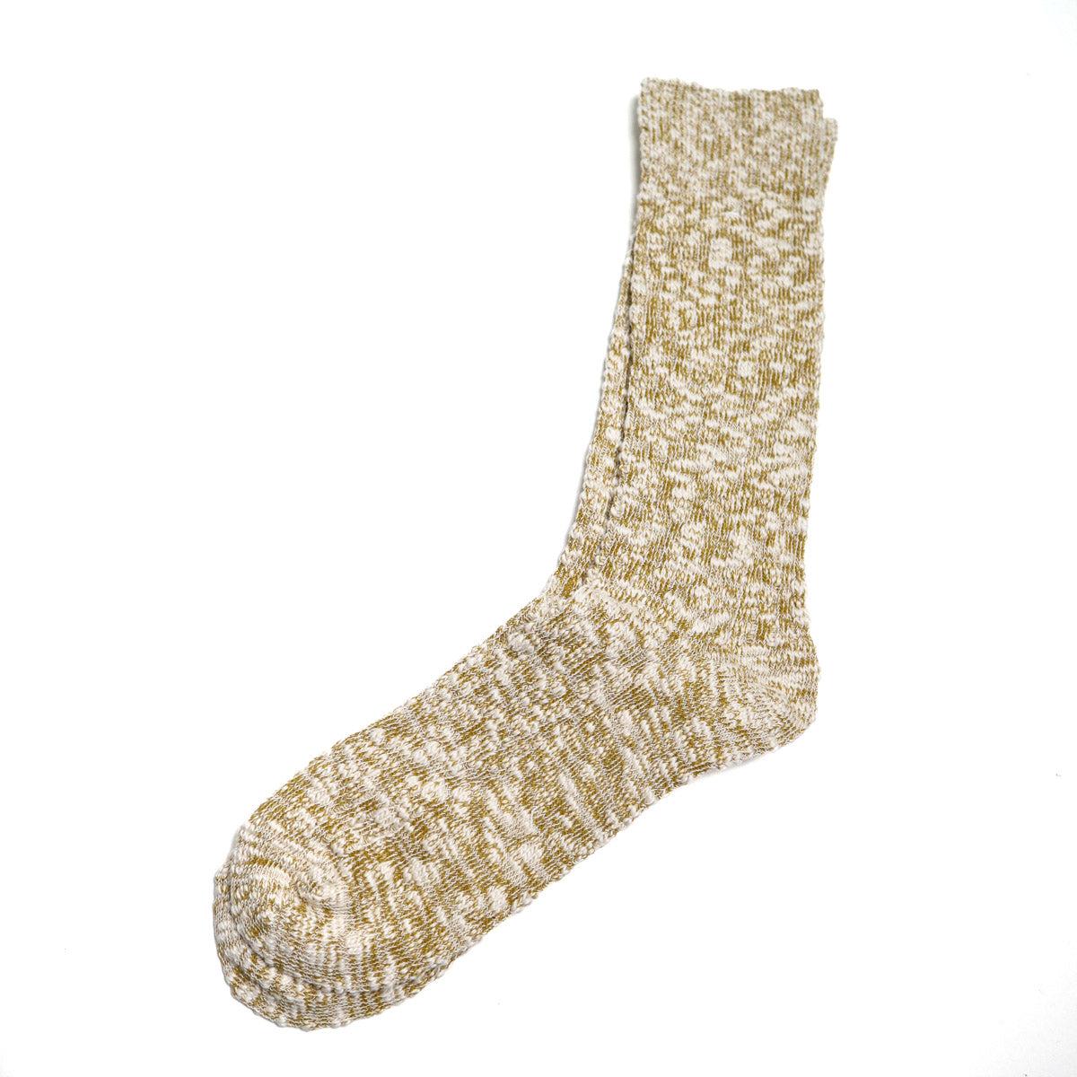 Light Weight Slub Crew Sock Khaki