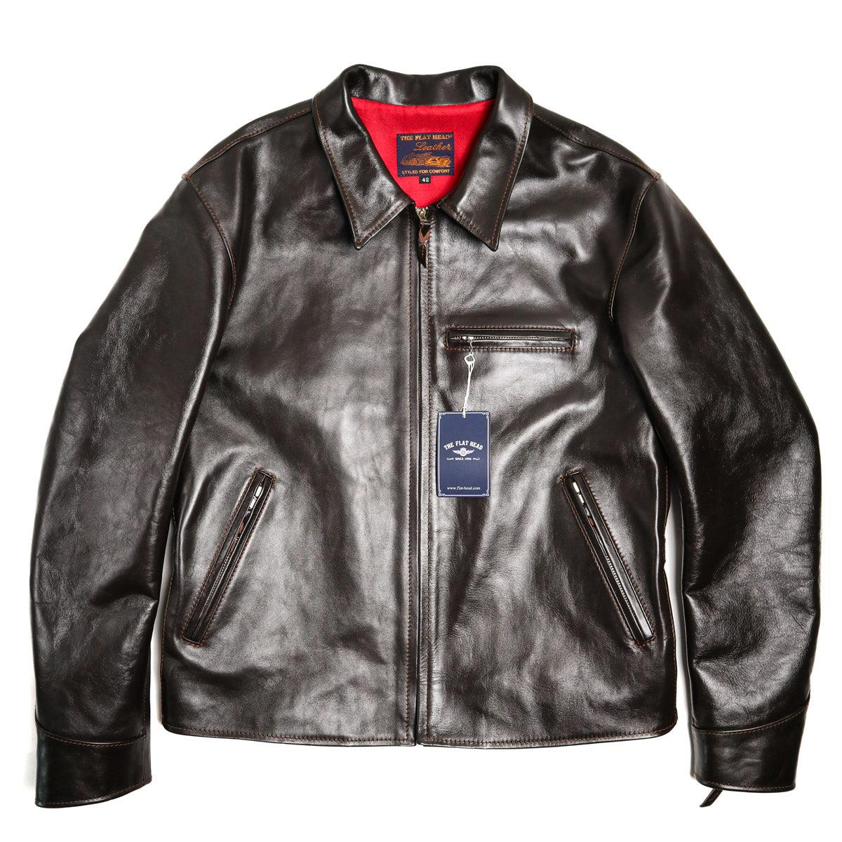 FN-LJ-HS005 Horsehide Single Rider's Jacket Brown