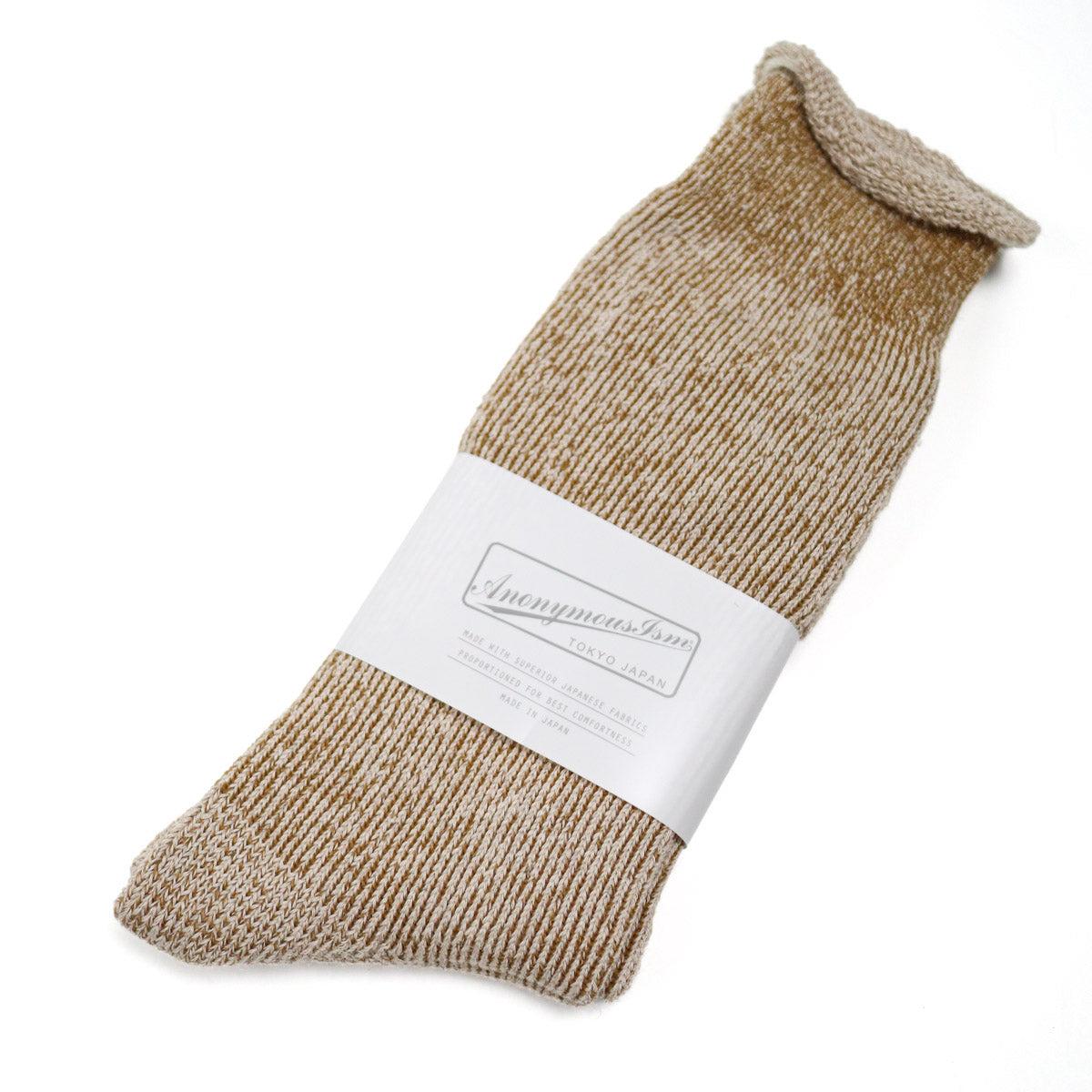 Hemp Thick Pile Crew Sock L. Brown
