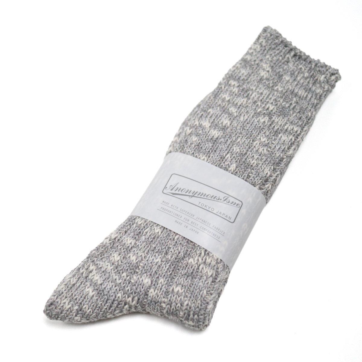 Classic Slub Crew Sock Grey