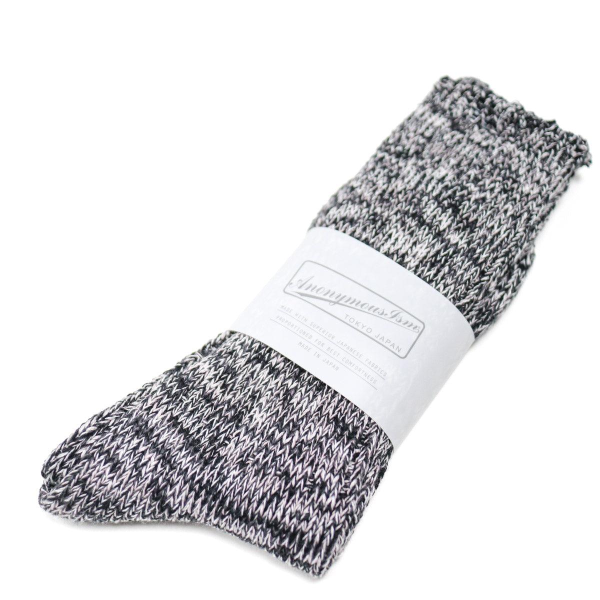 5 Color Mix Crew Sock Black