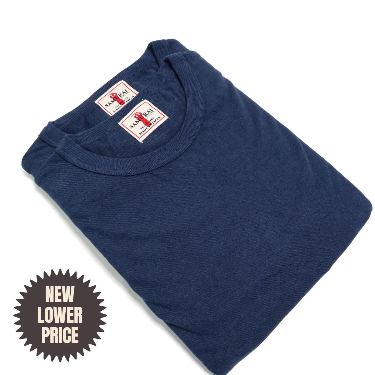 2PST-01 CREW 2 Pack Loopwheel Tee Navy